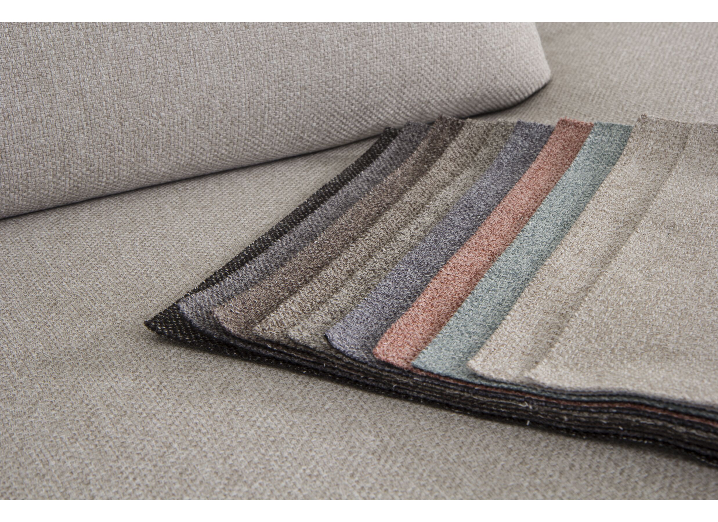 Canapé d'angle Sunset 320x247cm - tissu - gris clair