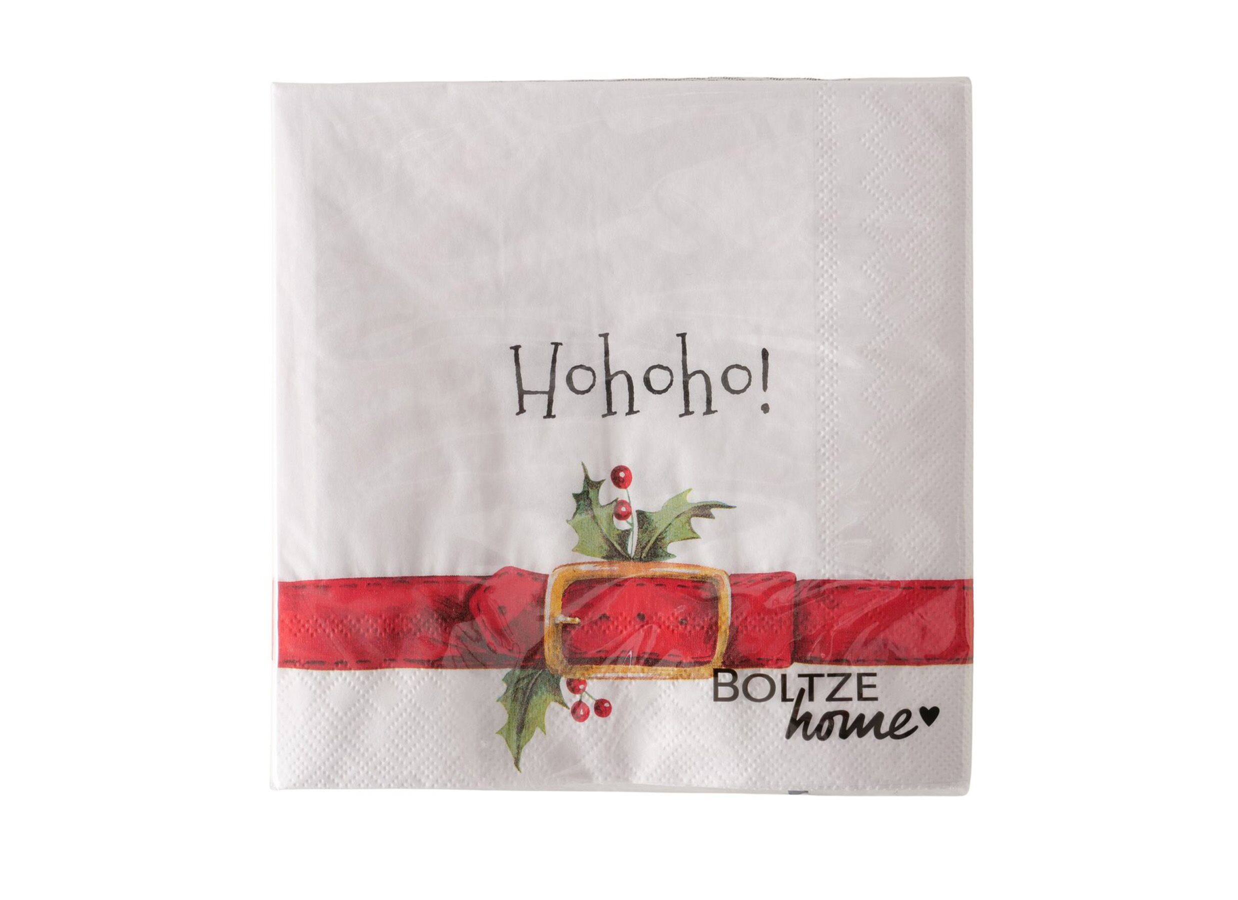 Serviette Kerst Hohoho 16 - Serviette De Noël Hohoho 16,5x16,5cm multicolore, 20 pièces
