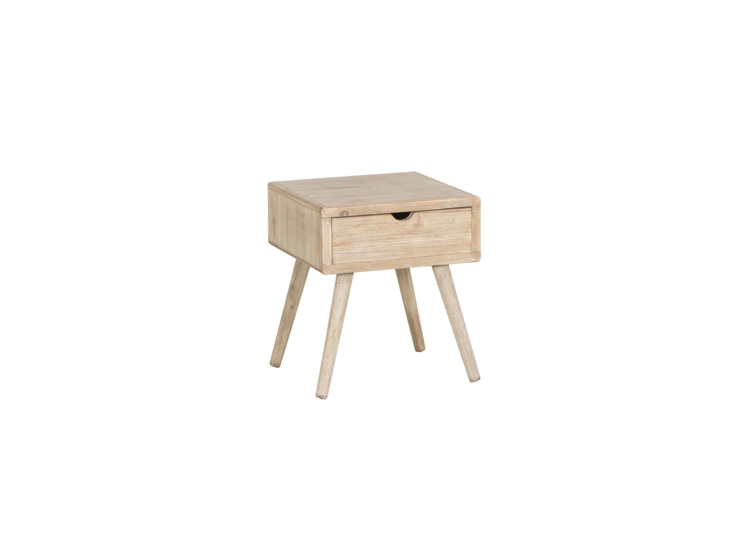 Nachtkastje County 46x40x40cm - den fineer & spar massief & decor - naturel - Table de chevet County 46x40x40cm -pin placage & sapin massif & décor - naturel