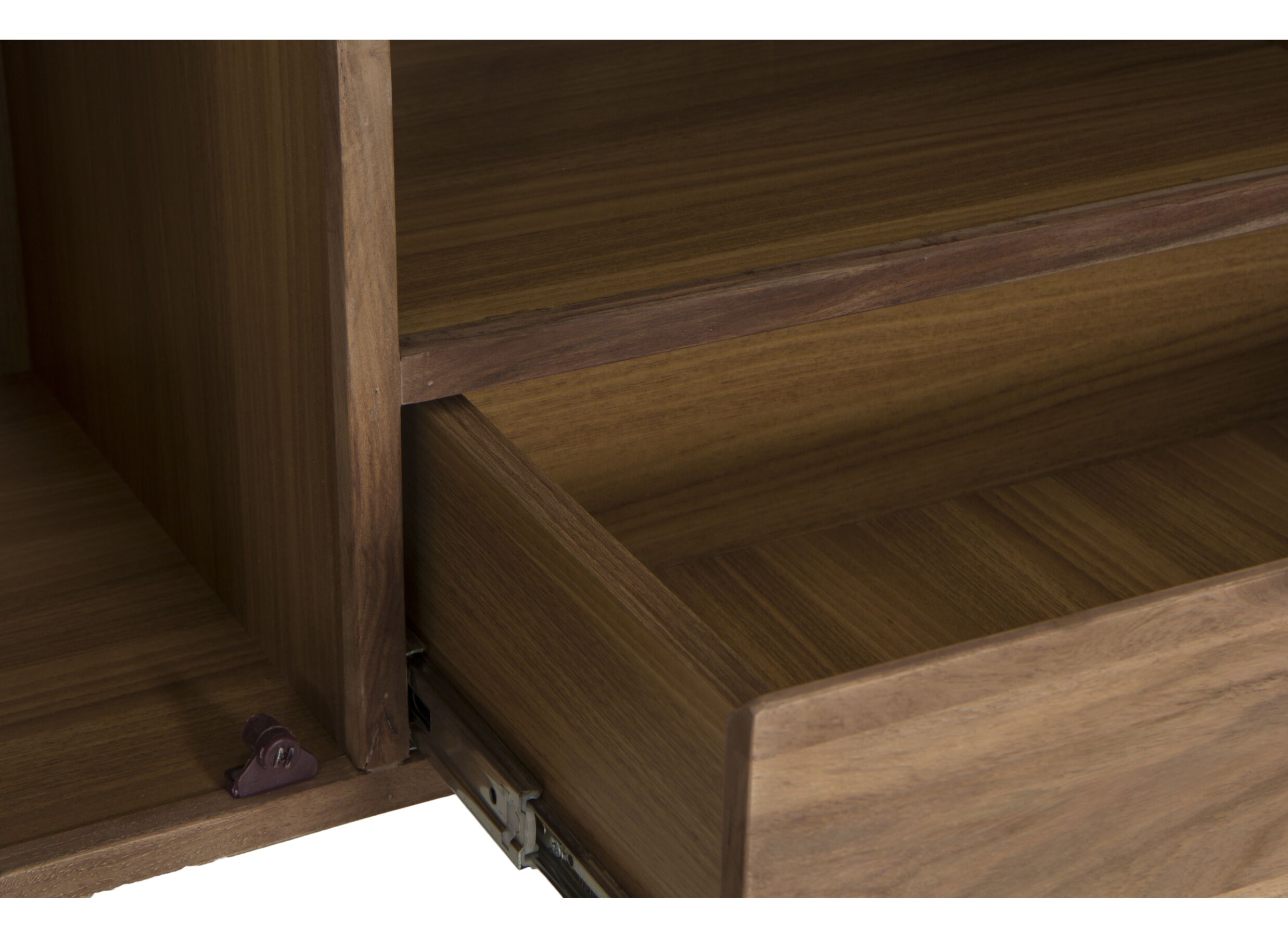 Meuble TV Carbone 150cm - sheesham massif & décor- naturel