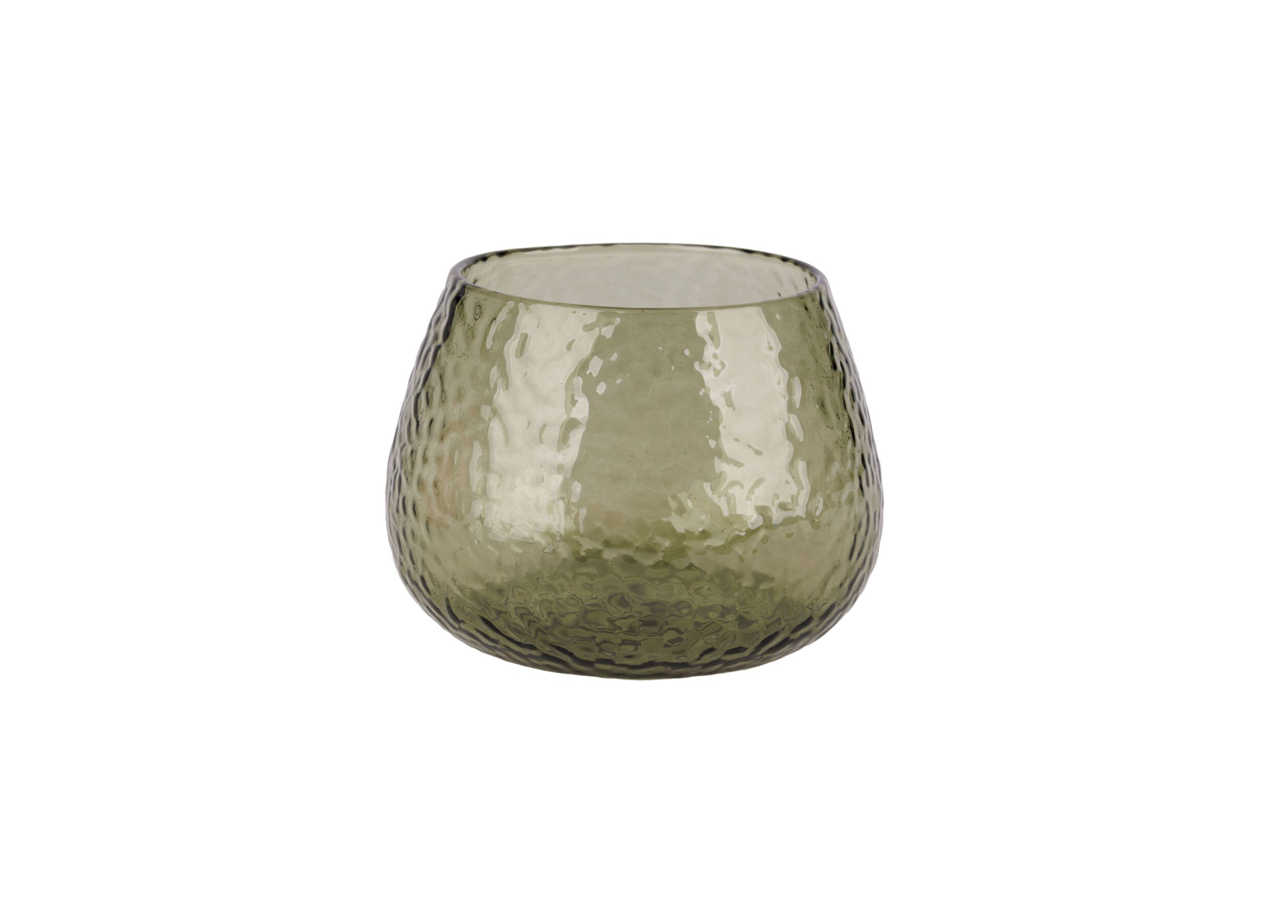 Theelichthouder Hammered H7cm groen - Photophore Hammered H7cm vert