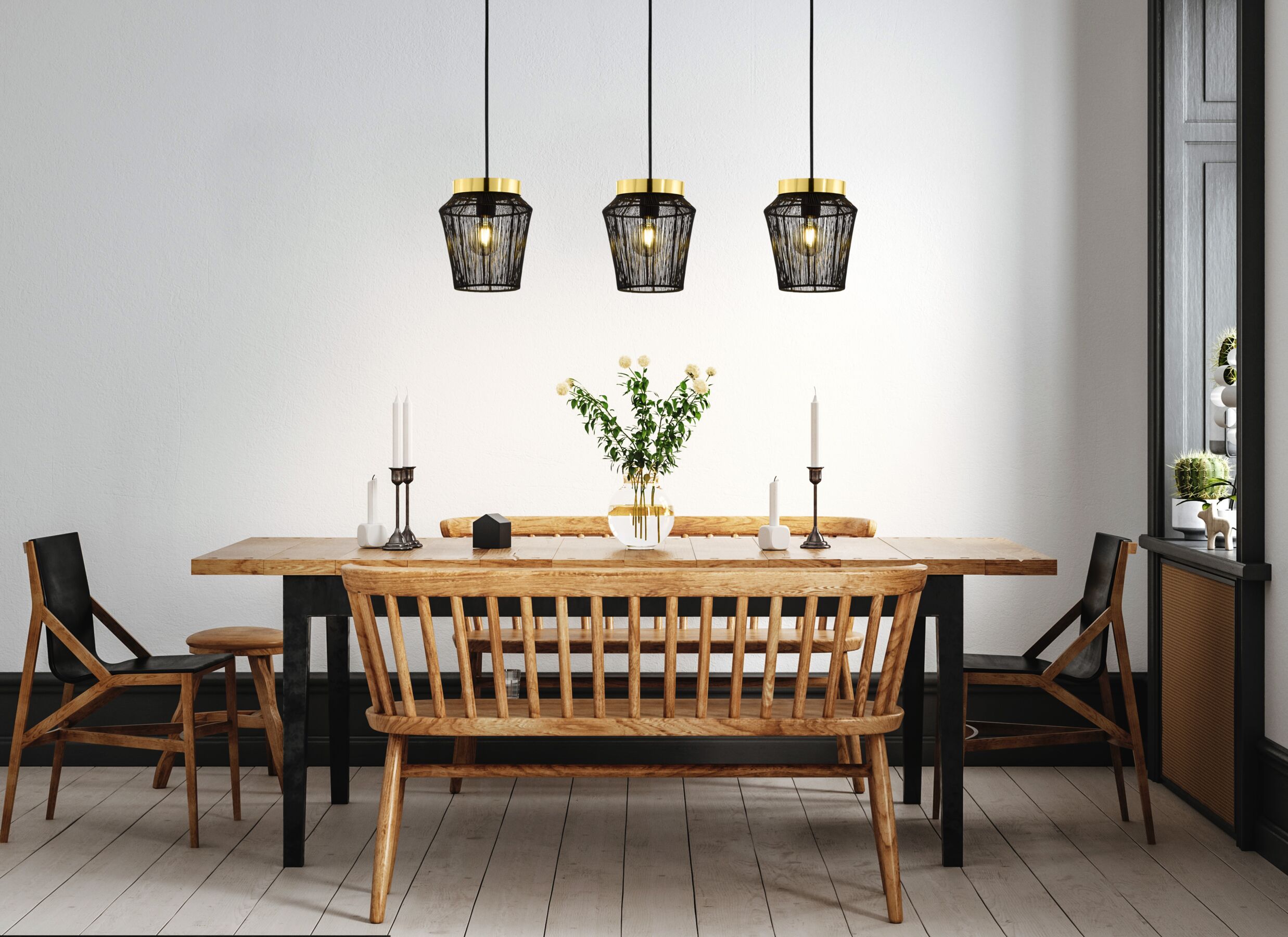 Sfeerfoto - Hanglamp Escandidos 92x22cm 3x40W E27