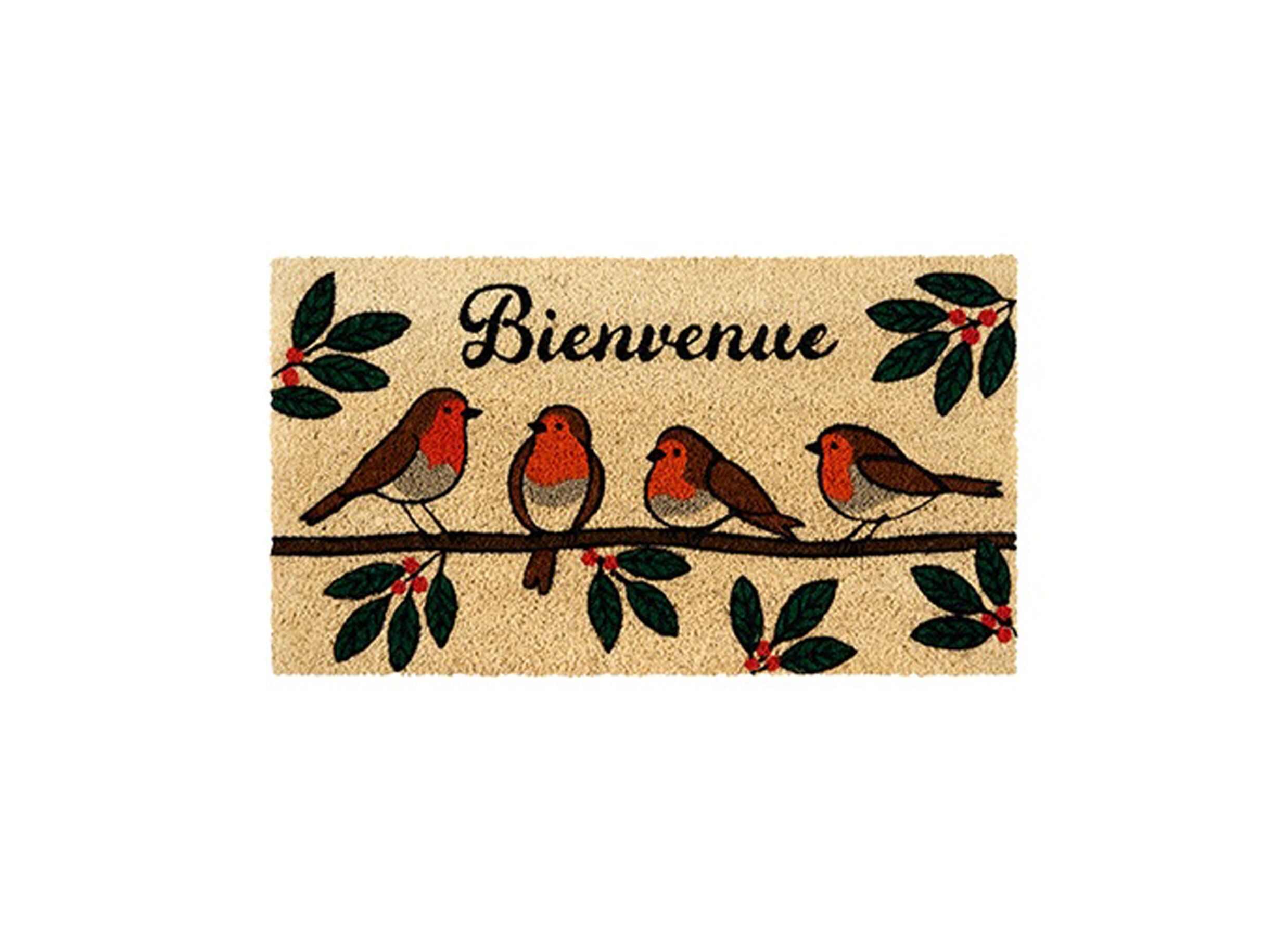 Deurmat Roodborstjes 70x40cm - kokos & PVC - multicolor - Deurmat Roodborstjes 70x40cm - kokos & PVC - multicolor