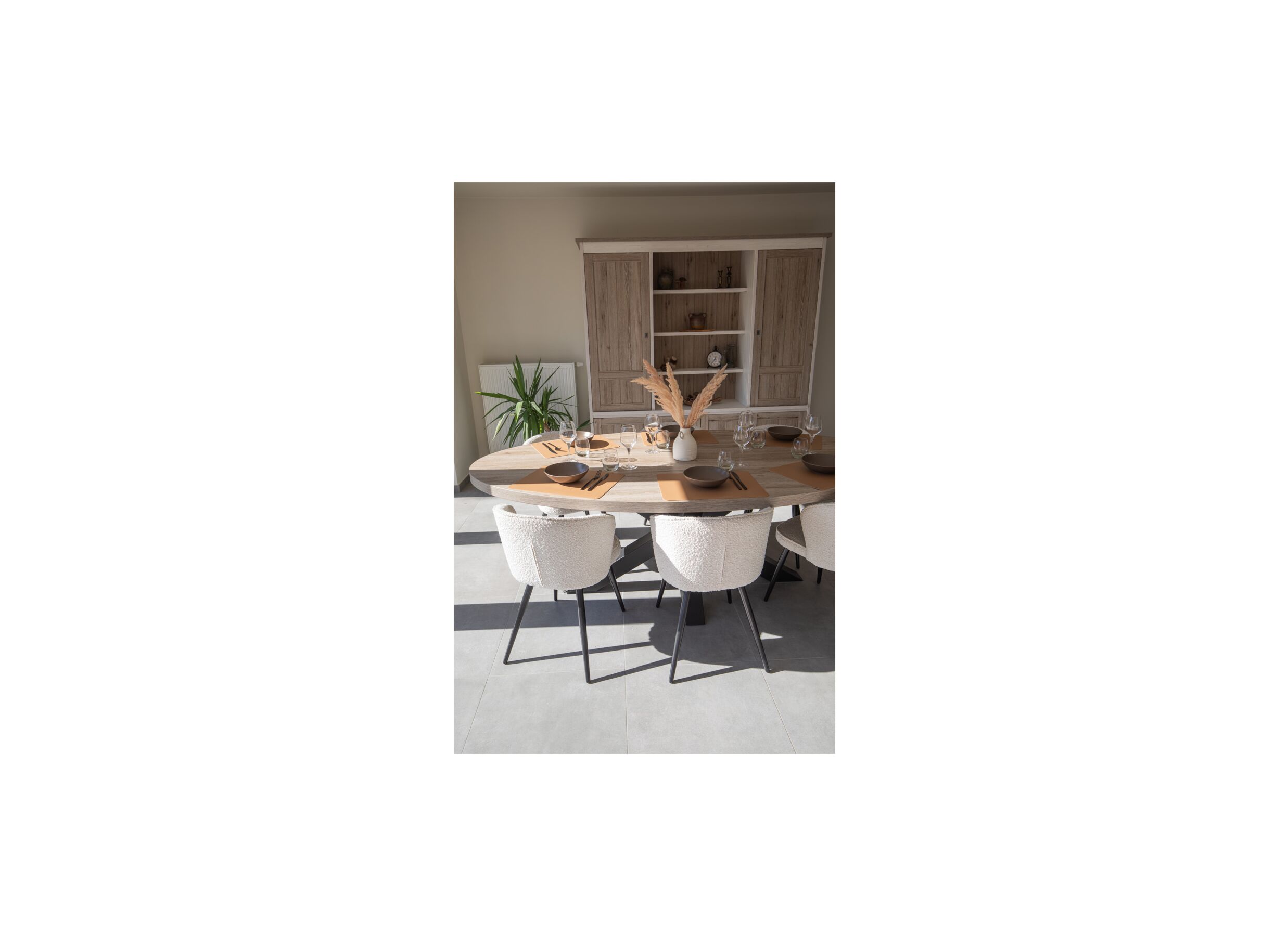 Foto ambiance - Set de table Togo 45x33cm - similicuir - indian tan