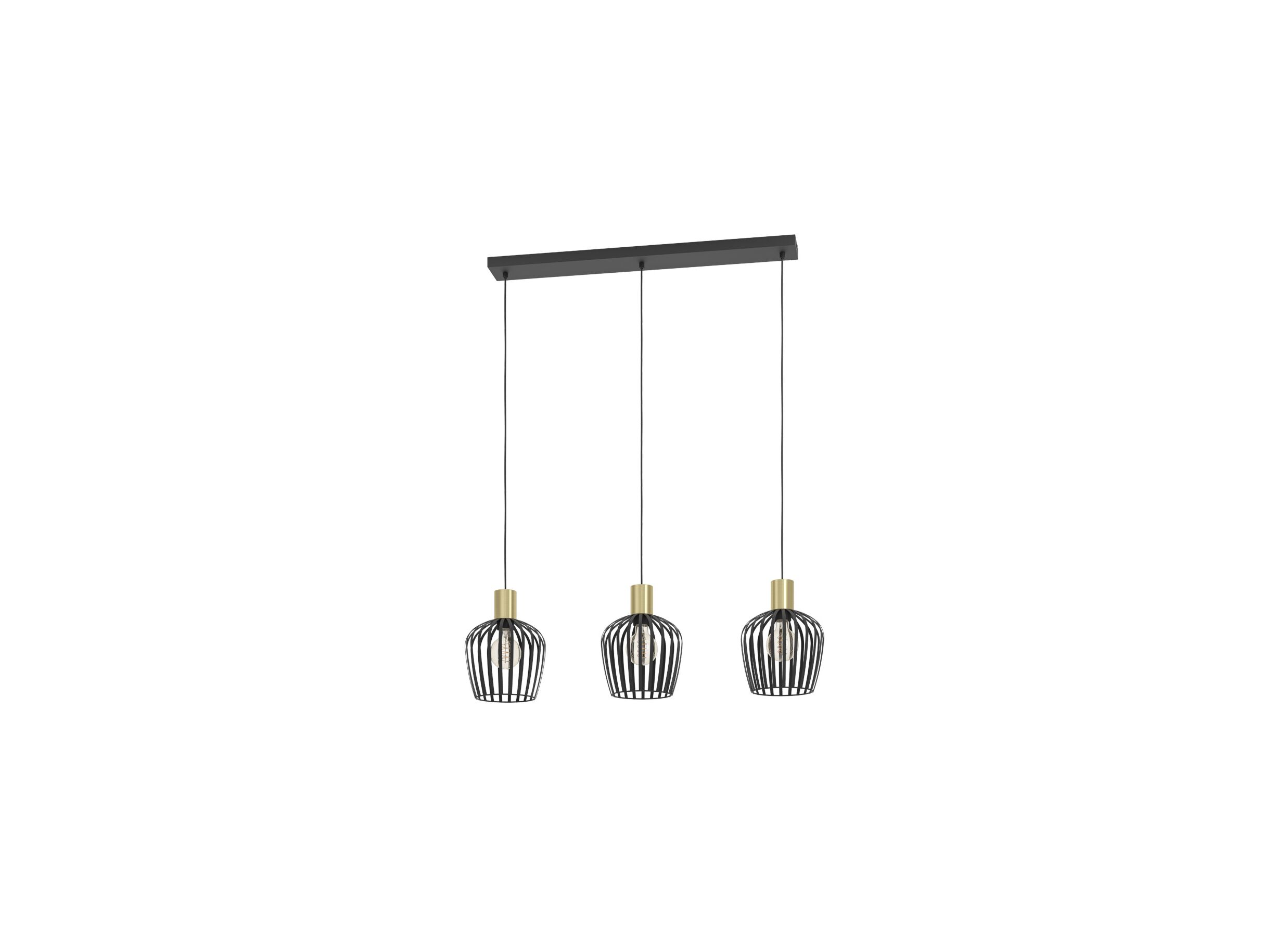 Hoofdfoto - Hanglamp Empoli 90x20cm 40W E27 staal zwart