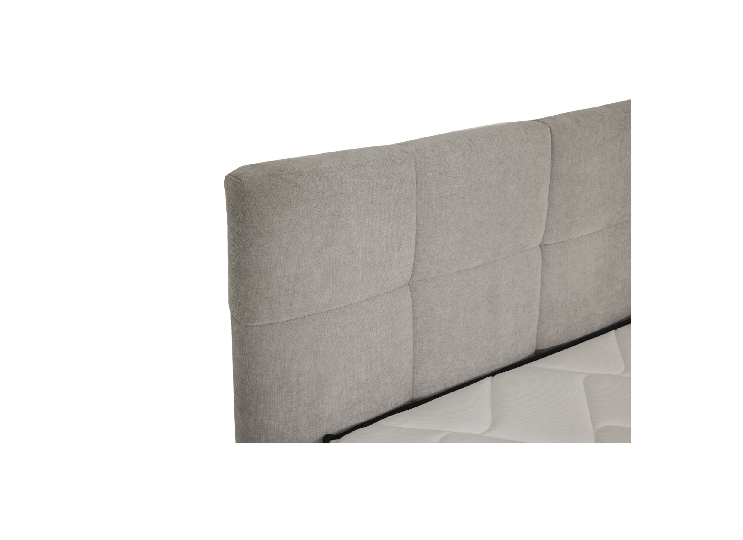Detail - Lit box Nagol A 180x200cm avec rangement tissu argent