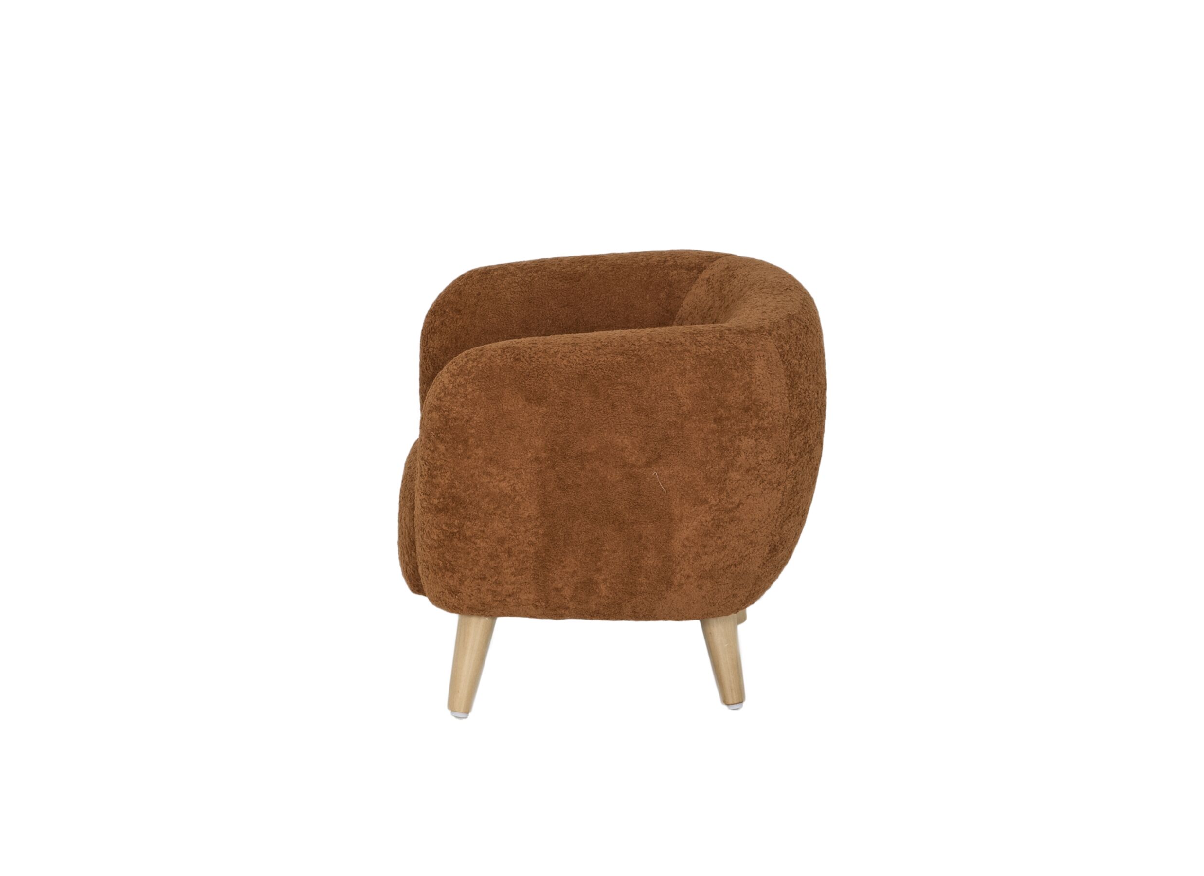 Overzichtsfoto - Kinderfauteuil Hush 54x44x41cm - polyestervezel - cognac