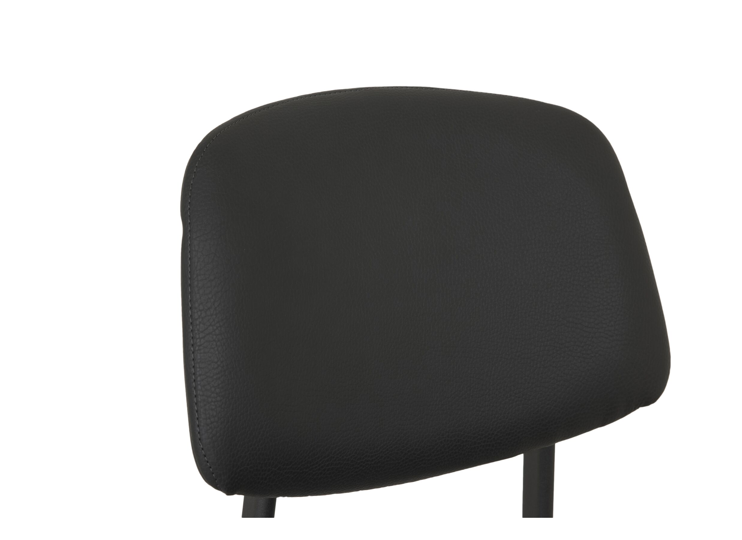 Chaise Lugano 46,5x55x81,5cm - acier/similicuir -anthracite