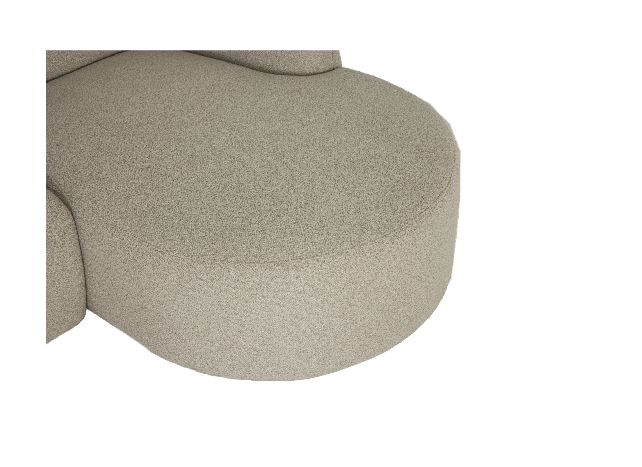 Detailfoto - Hoeksalon Clay 270x172cm - stof - beige