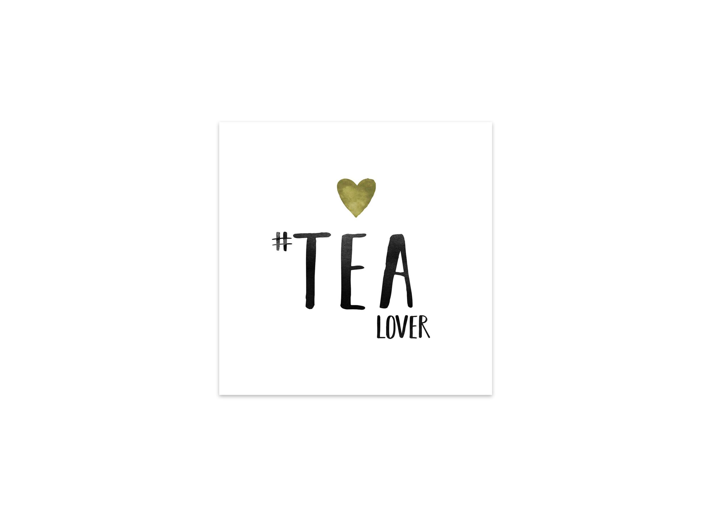 Serviette Tea Lover 25x25cm - papier - wit 20 stuks - Serviette Tea Lover 25x25cm - papier - blanc 20 pièces
