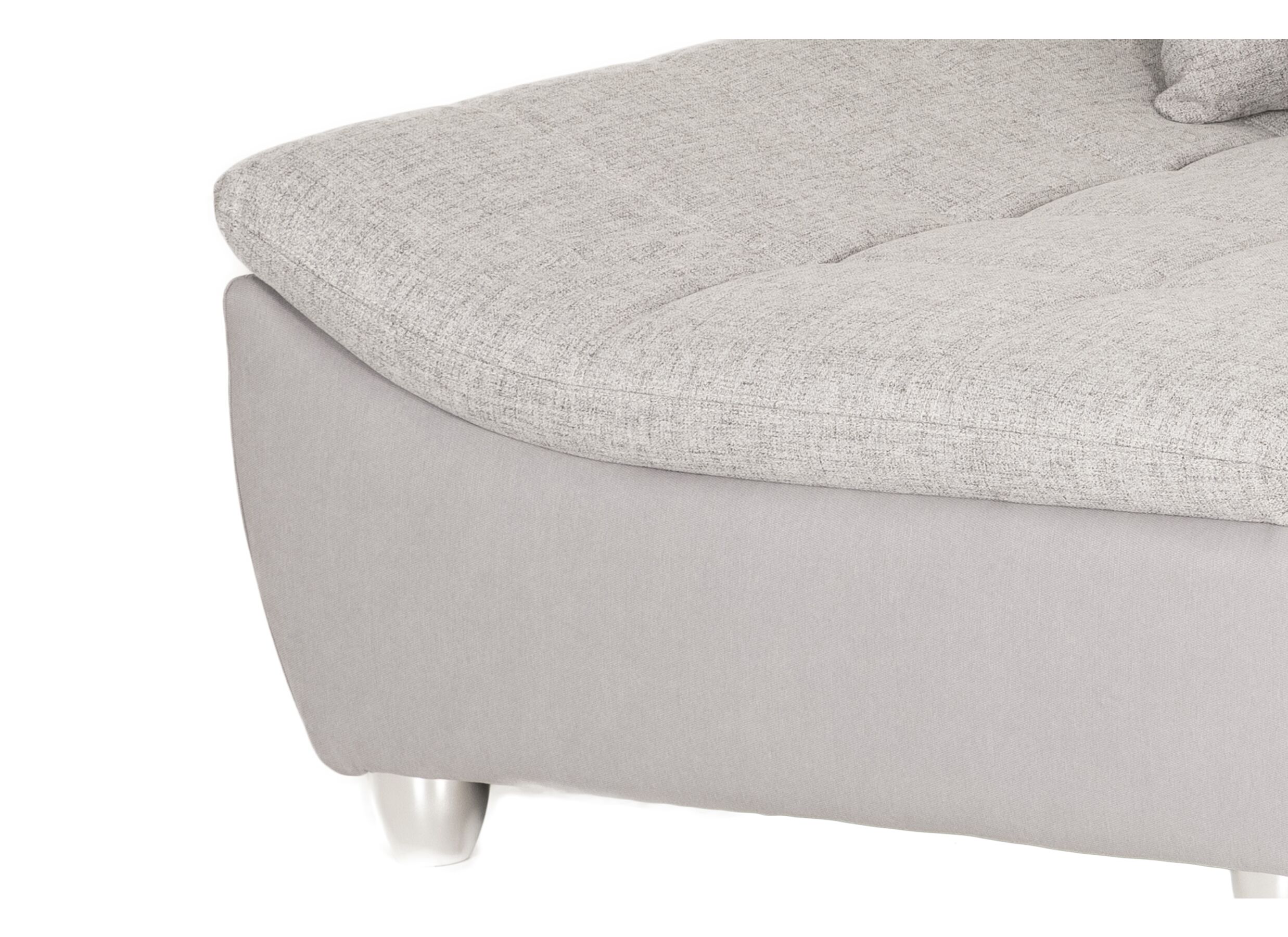 Canapé d'angle Genua 250x179cm - tissu - gris