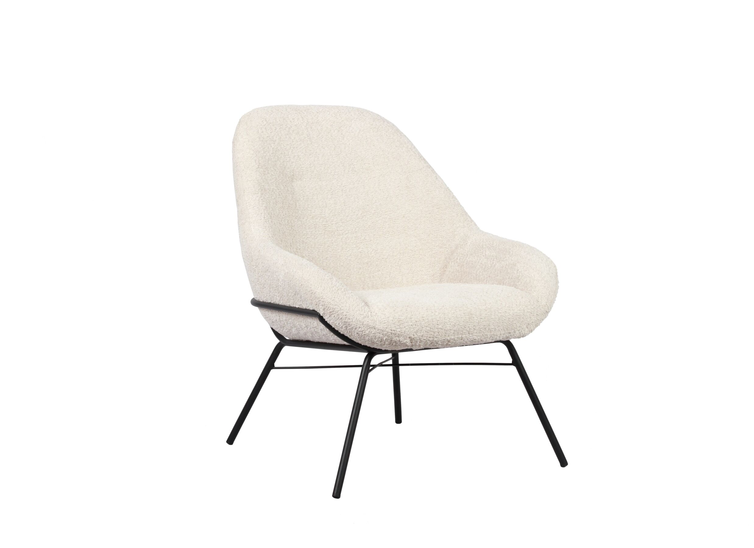 Fauteuil Salt 71x81x88cm - bouclé - wit