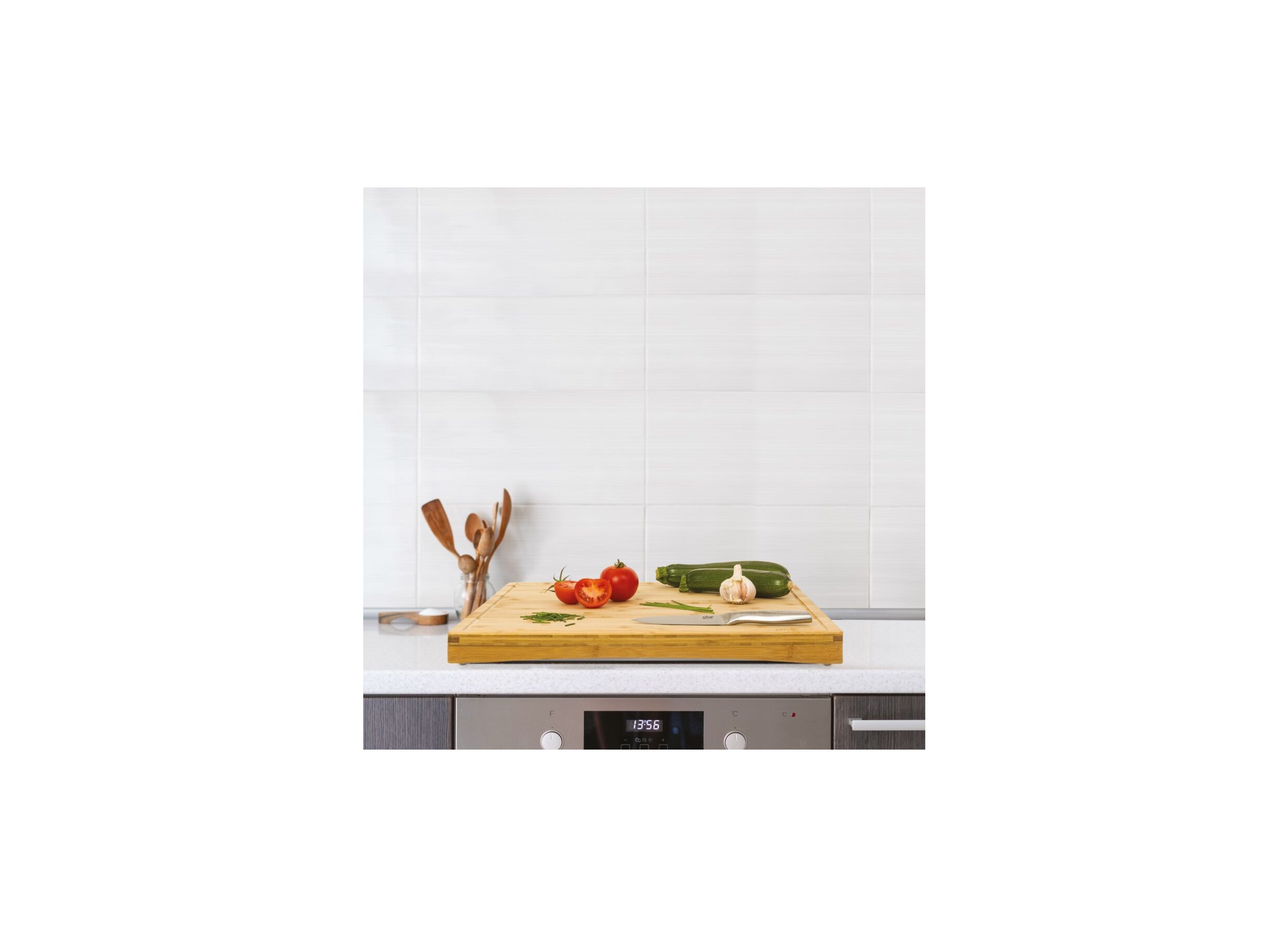 Foto ambiance - Planche à decouper 52x58cm - bambou