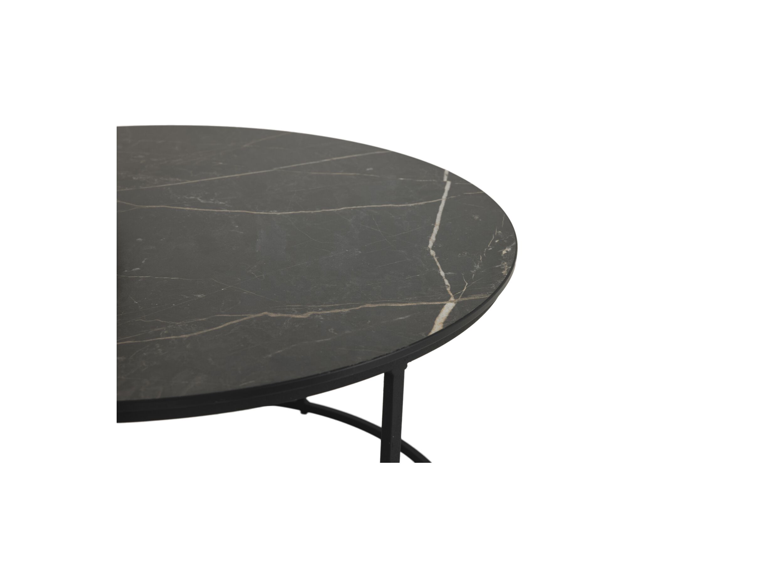 Table basse Windsor Ø75x44,4cm/Ø65x39cm - lamulux - noir lot de 2