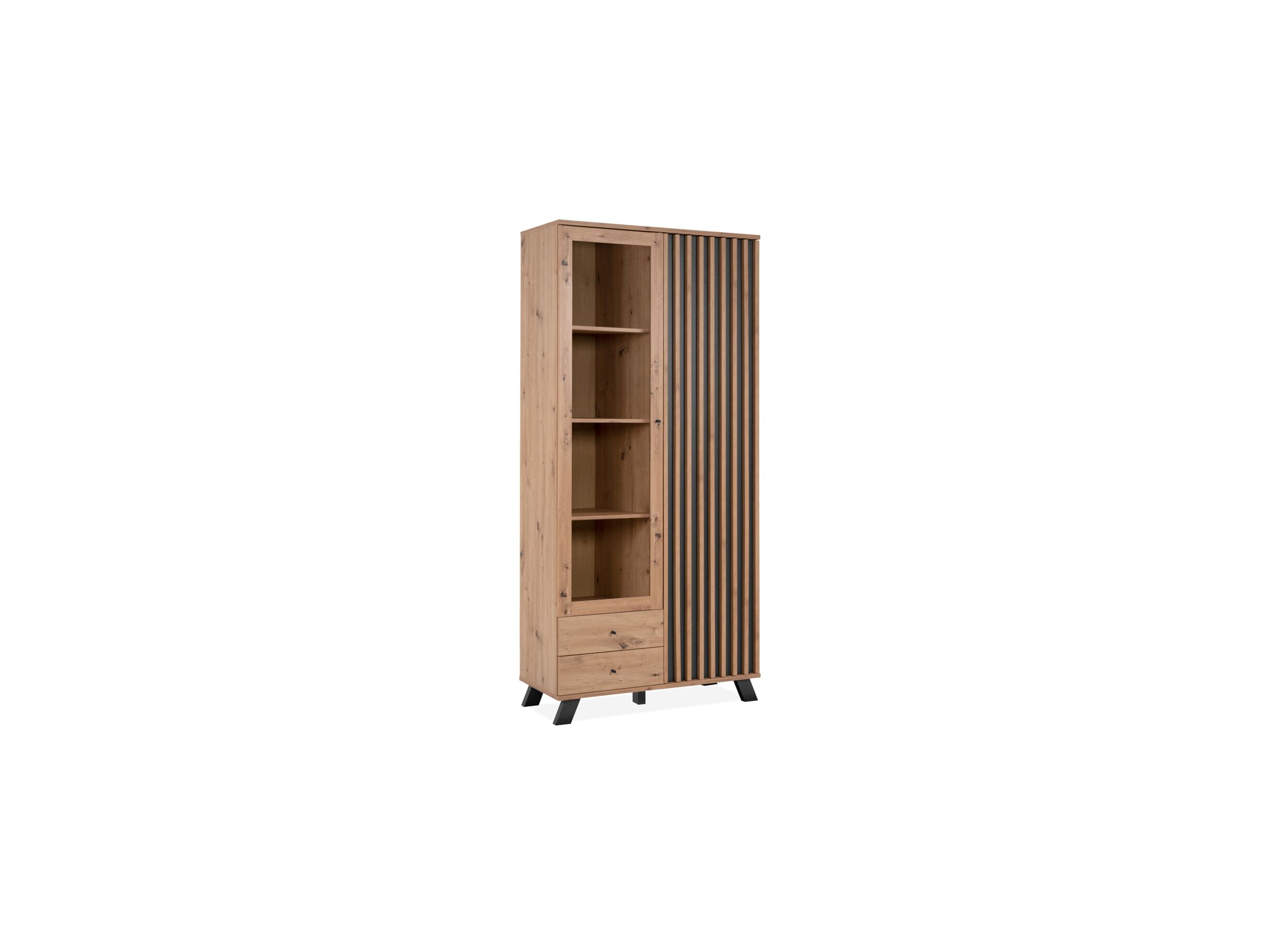 Vitrine Medan 92cm - Vitrine Medan 92cm - mélamine - chêne artisanal