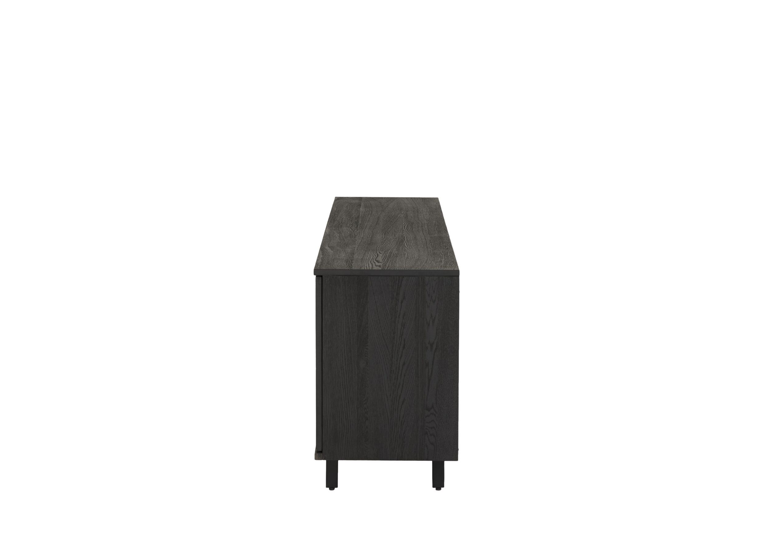 Dressoir Mauri 240cm - eik massief & decor - zwart