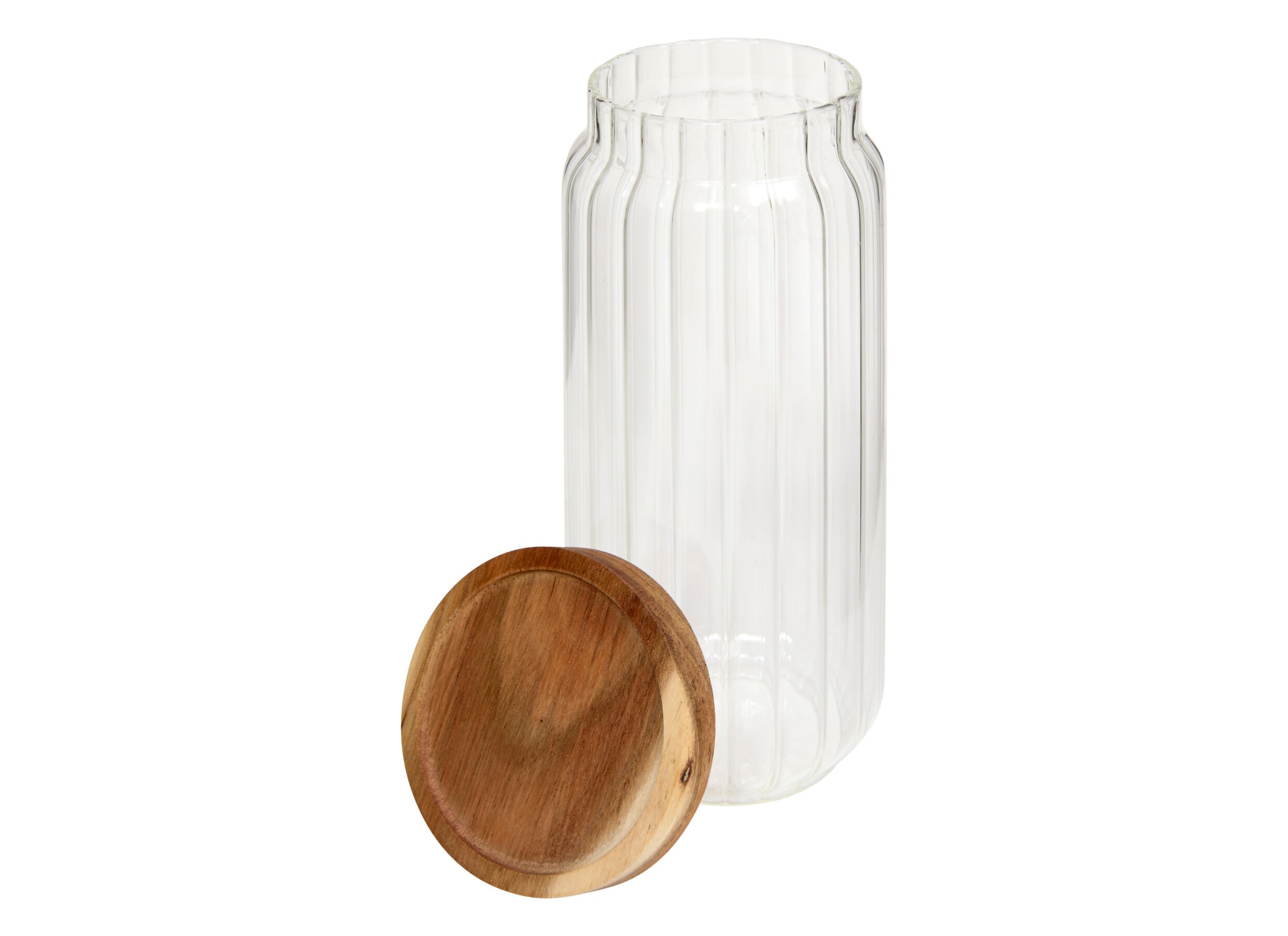 Aperçu - Boite de conservation Harmony 1L - verre - transparent & acacia