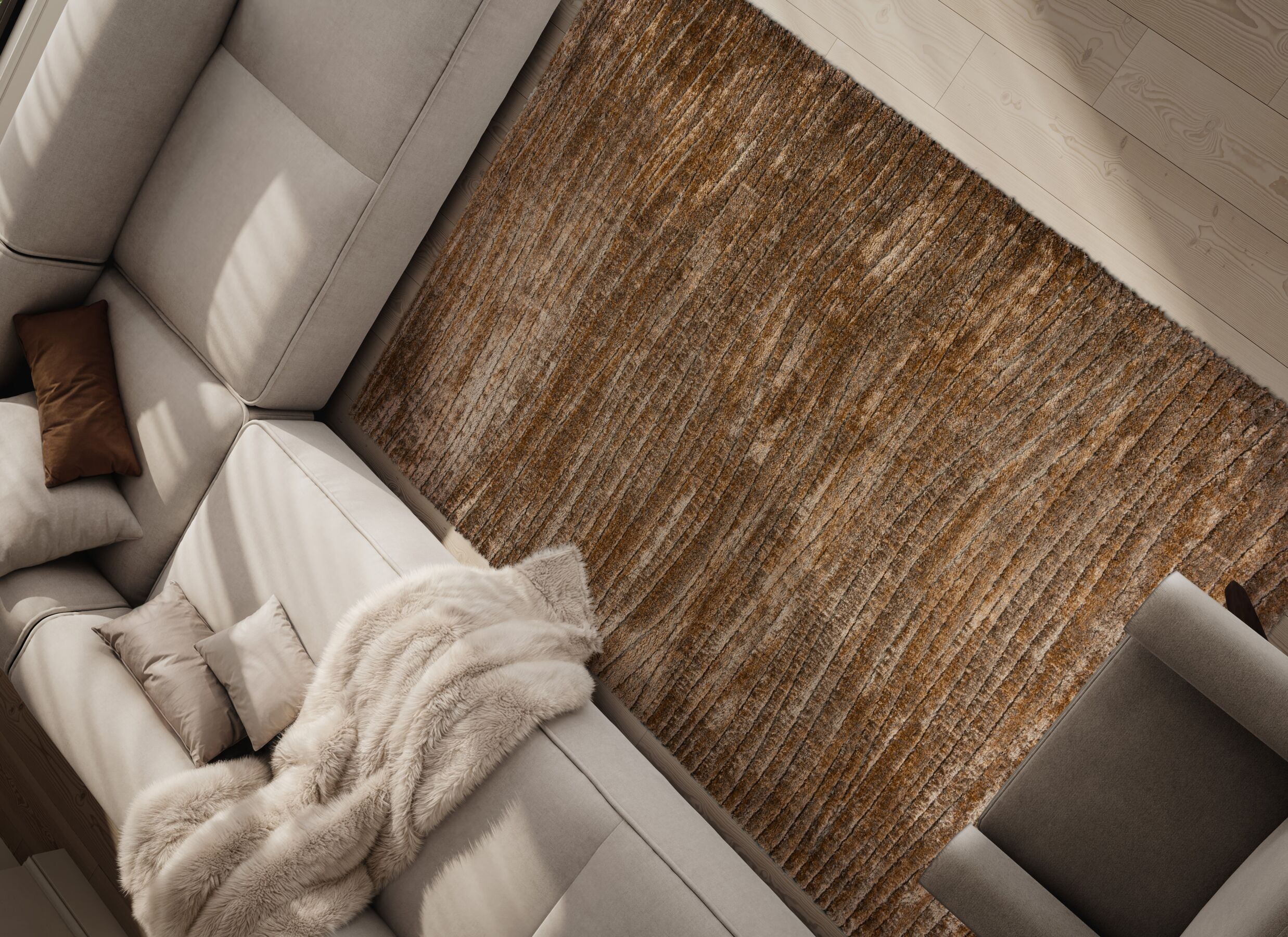 Sfeerfoto - Tapijt Madagaskar 160x230cm - polyestervezel - bruin