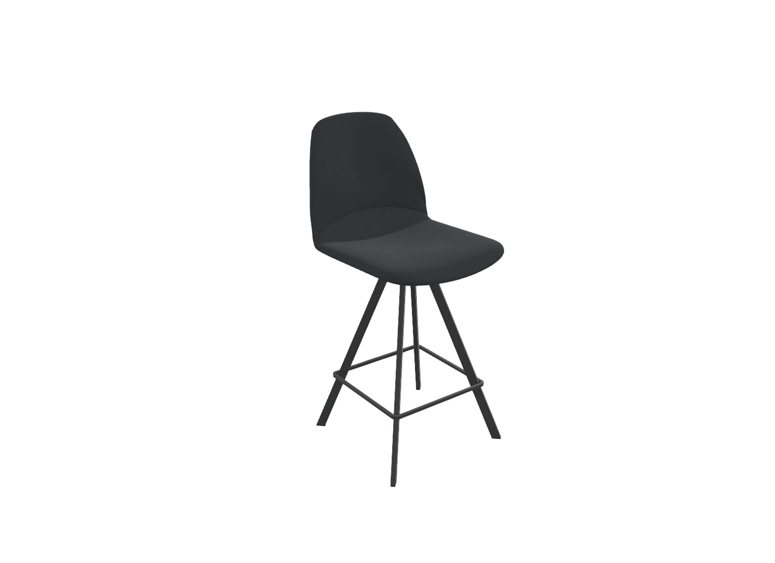 Chaise de bar Girona HA 65 - Chaise de bar Girona HA65,5cm - synthétique - noir