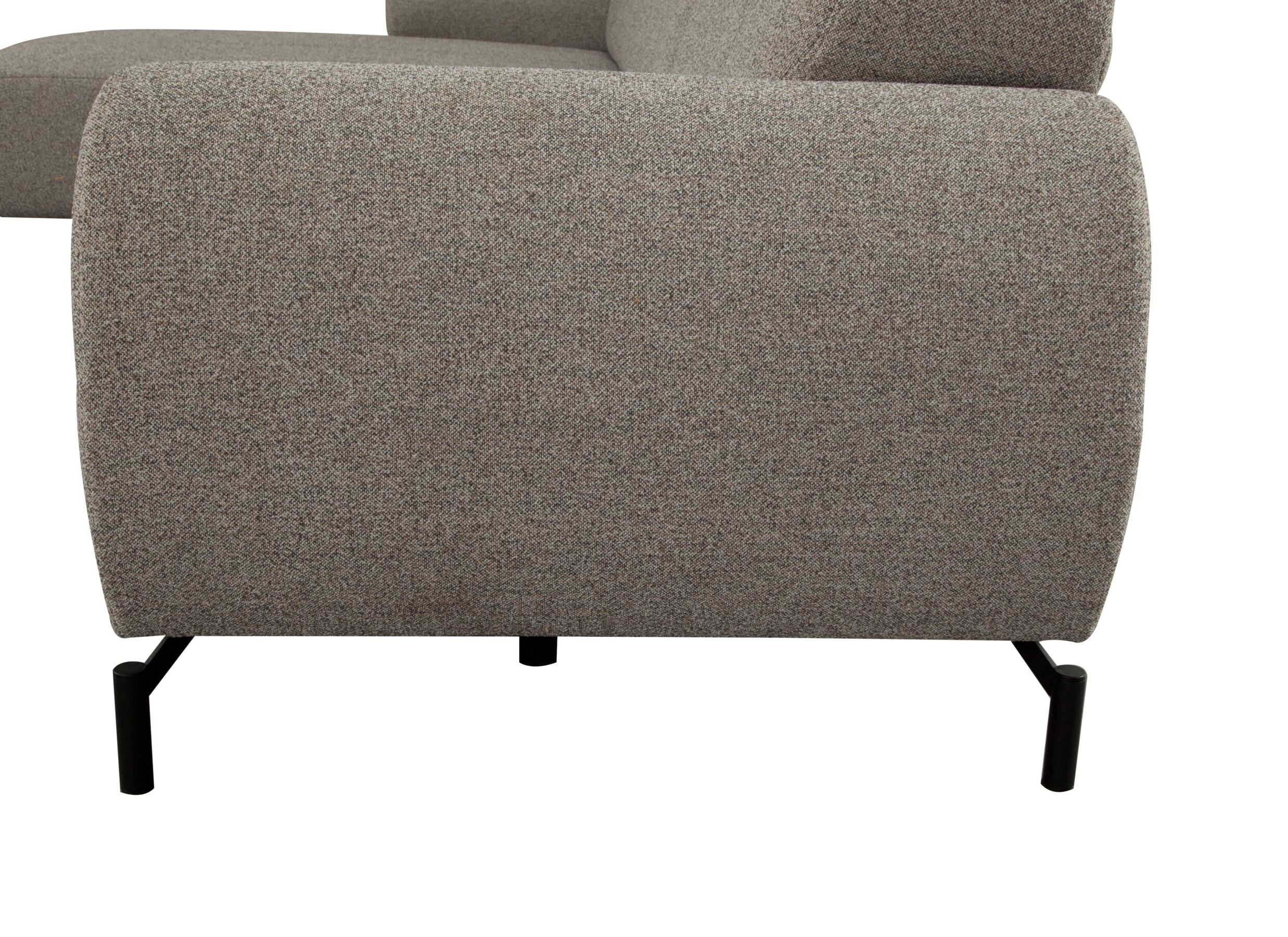 Detailfoto - Hoeksalon Eron 331x182cm - stof - taupe