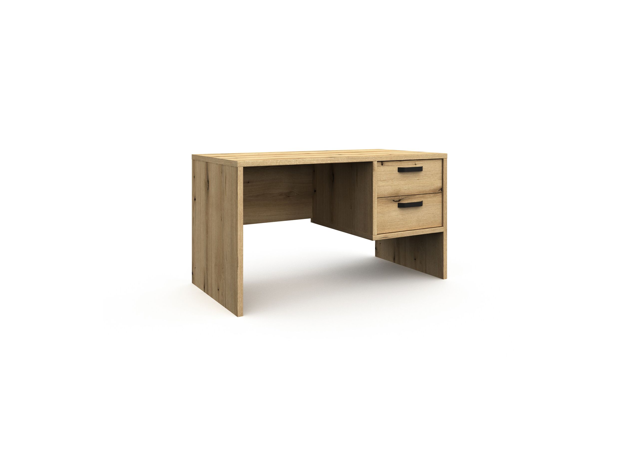 Plus Important - Bureau Kato 130x65x72cm - mélamine - chêne etna