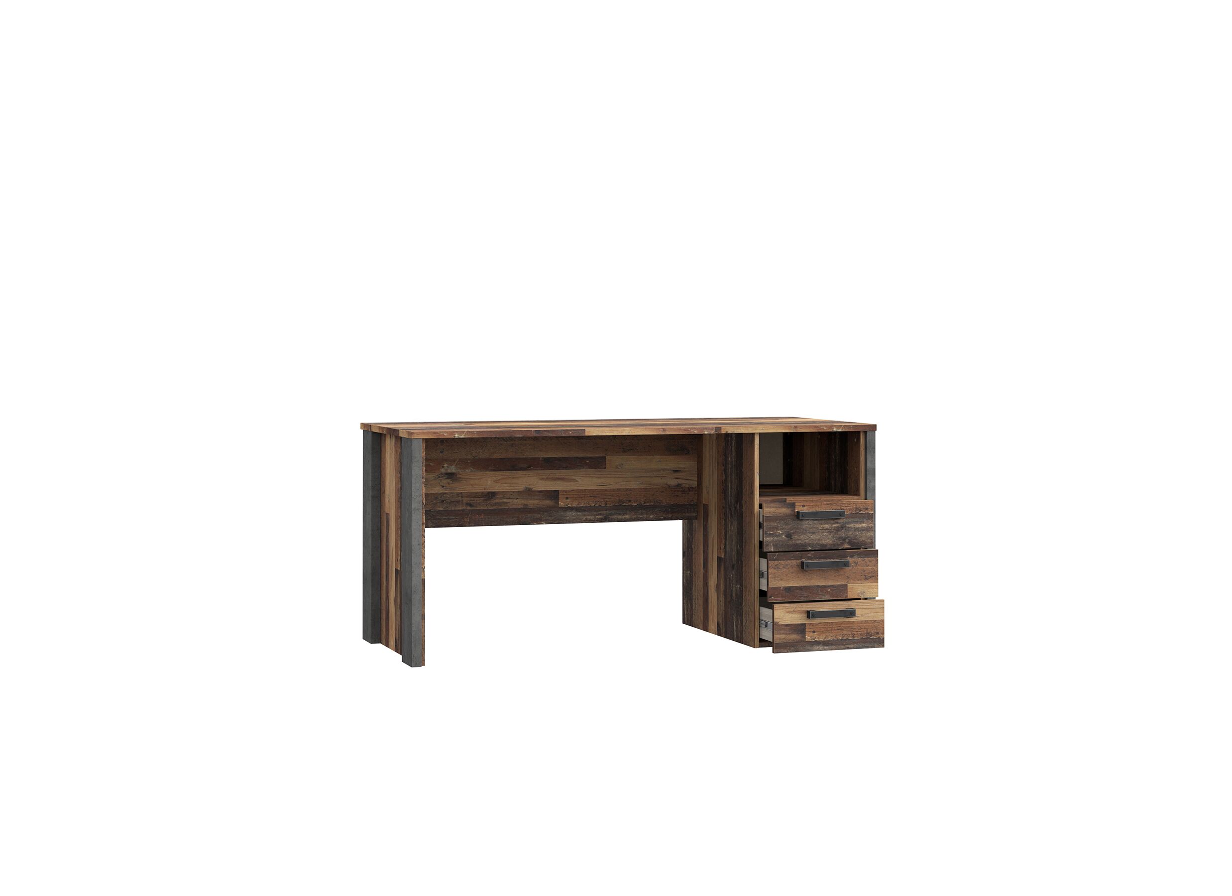 Bureau Clif-B 160x70cmx74cm - panneau décor - old wood/béton