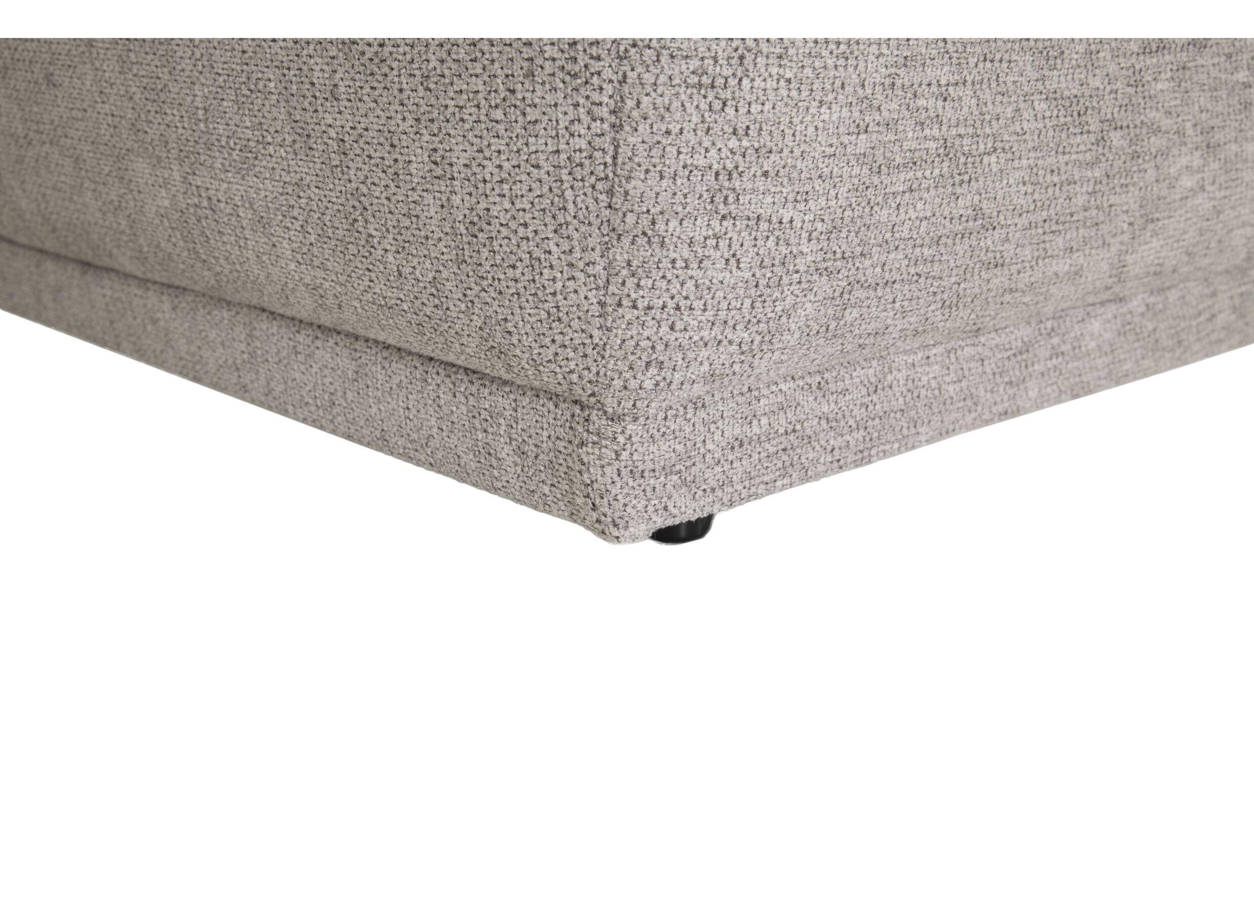 Detail - Canapé d'angle Ibero 374x283cm - tissu - gris avec réglage de la profondeur du siège