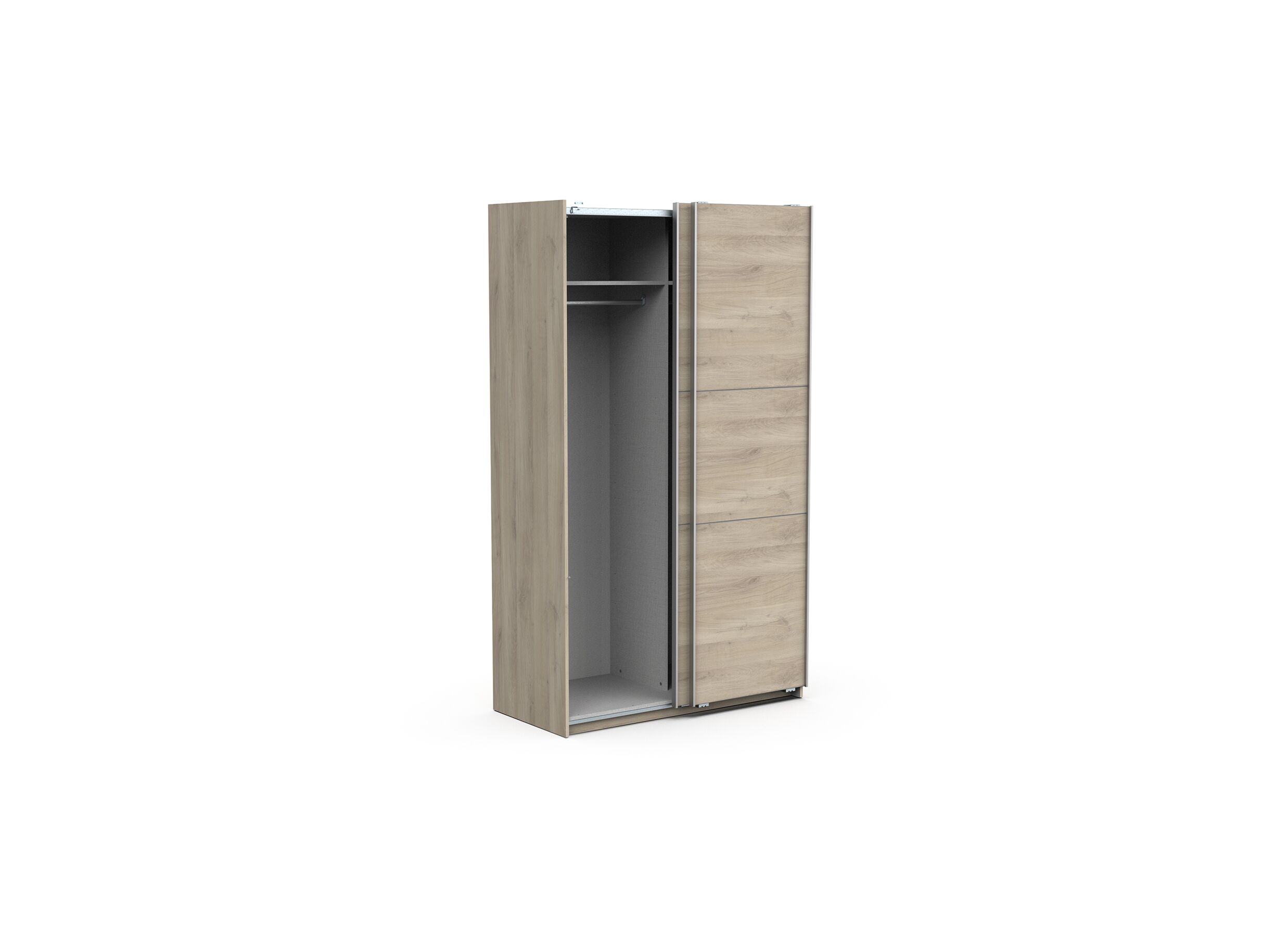 Armoire à portes coulissantes Ghost 117cm - décor - chêne de kronberg