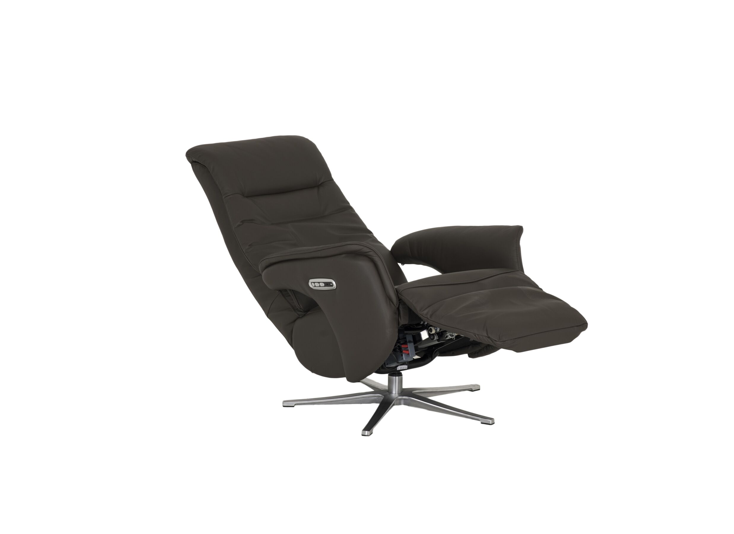 Overzichtsfoto - Relaxzetel Adamello elekrisch leder en lederlook bruin