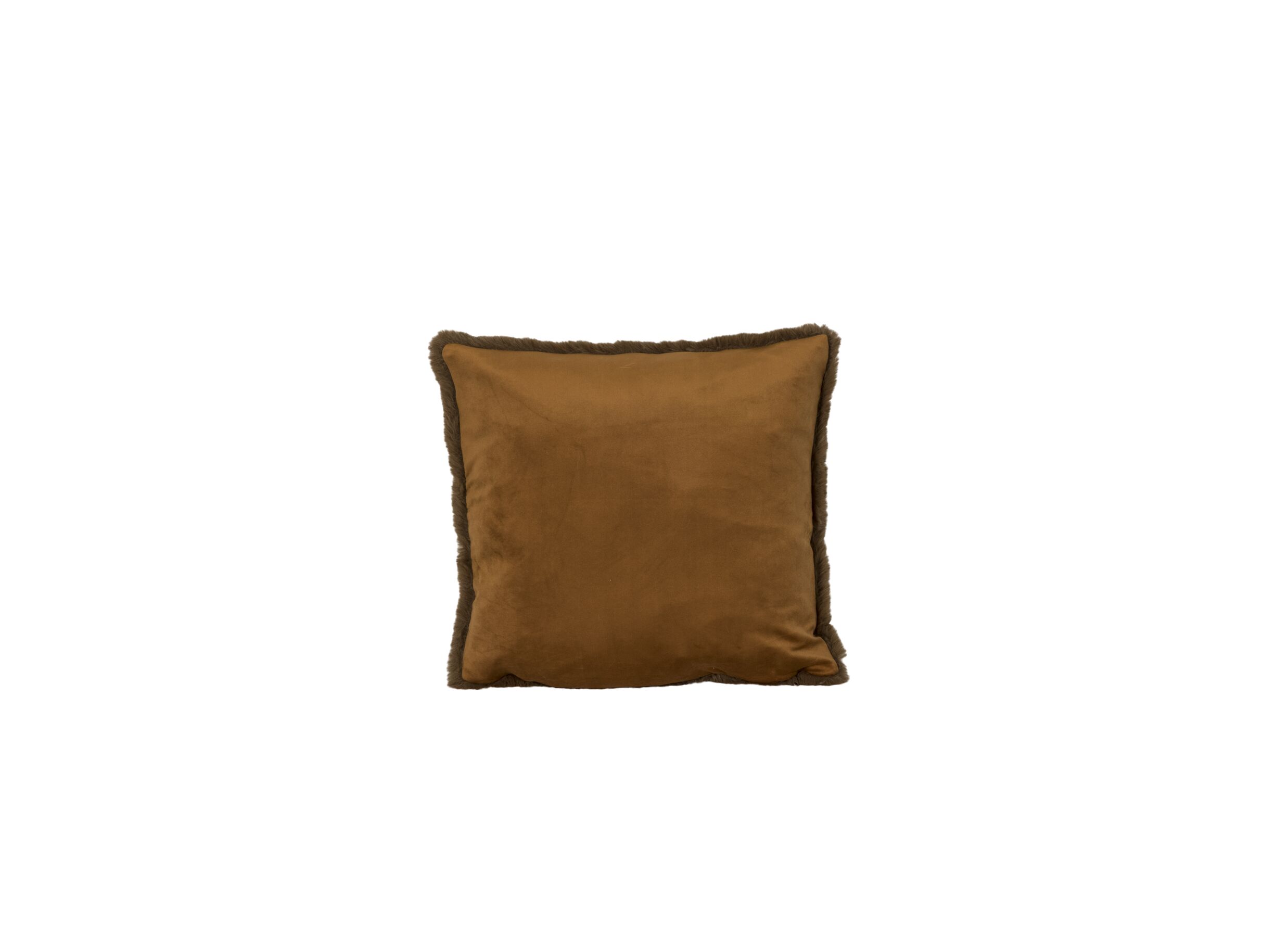 Aperçu - Coussin Duffie 45x45cm - imitation fourrure de lapin - brun