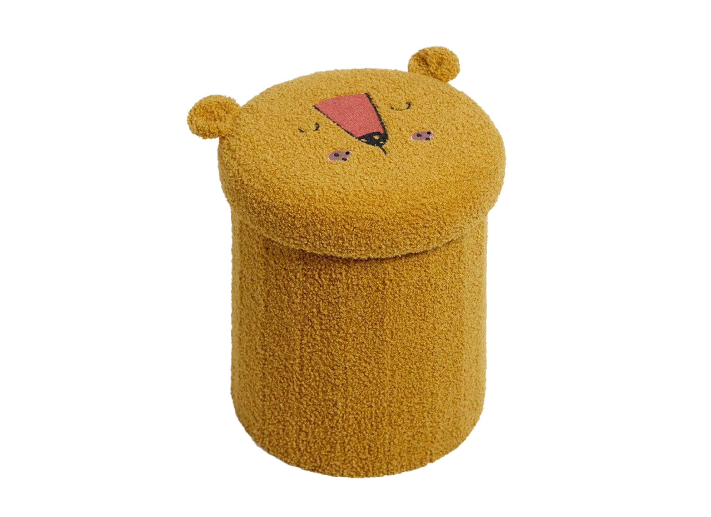 Plus Important - Pouf Lion 39x33cm - coton - ochre