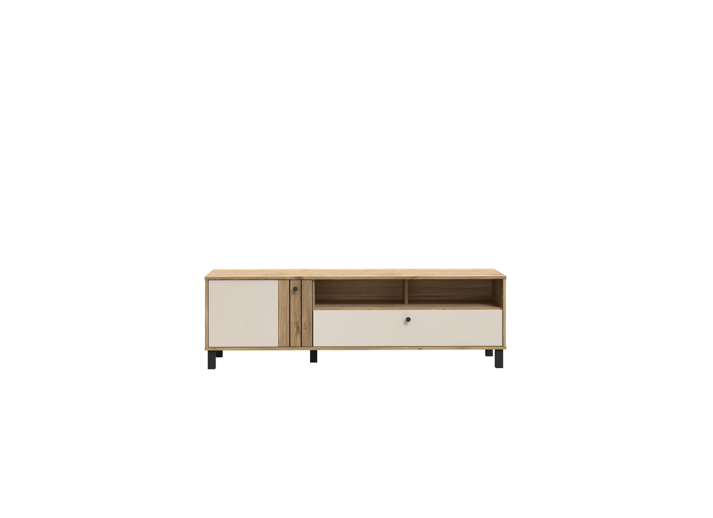 Meuble TV Killarney 158cm - décor - chêne mauvella/sable