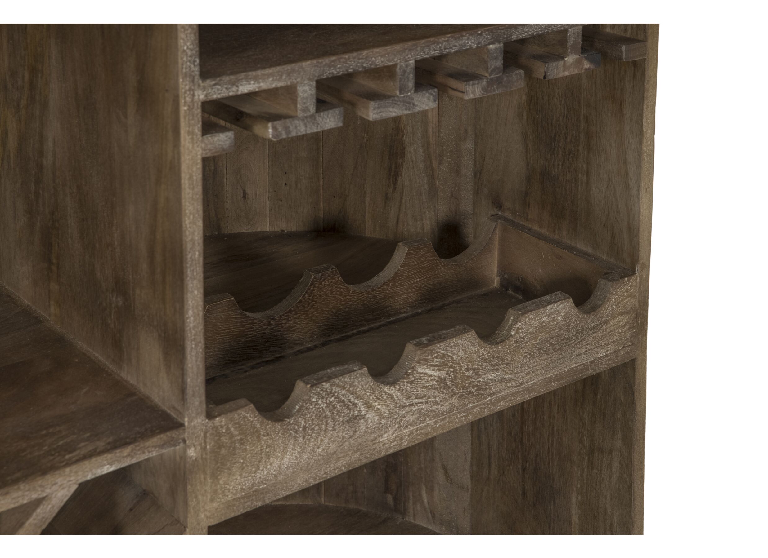 Detail - Meuble Bar Leone 146cm - manguier massif - sandblast