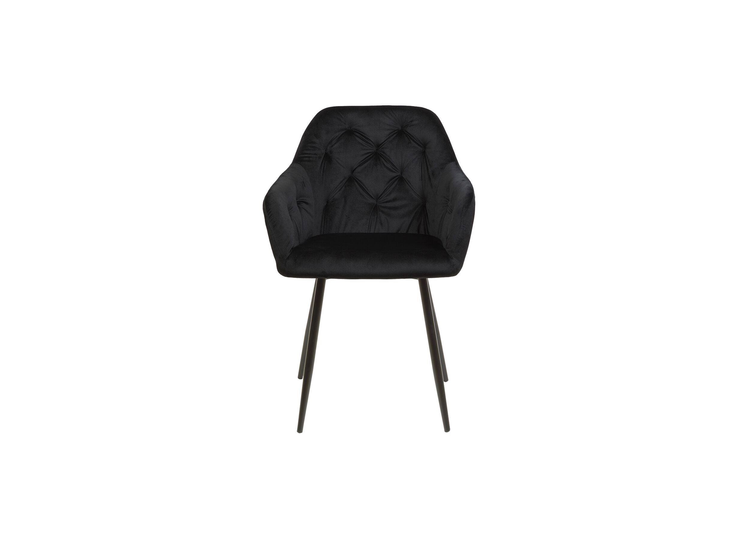 Stoel 58x60x82cm - polyestervezel - zwart