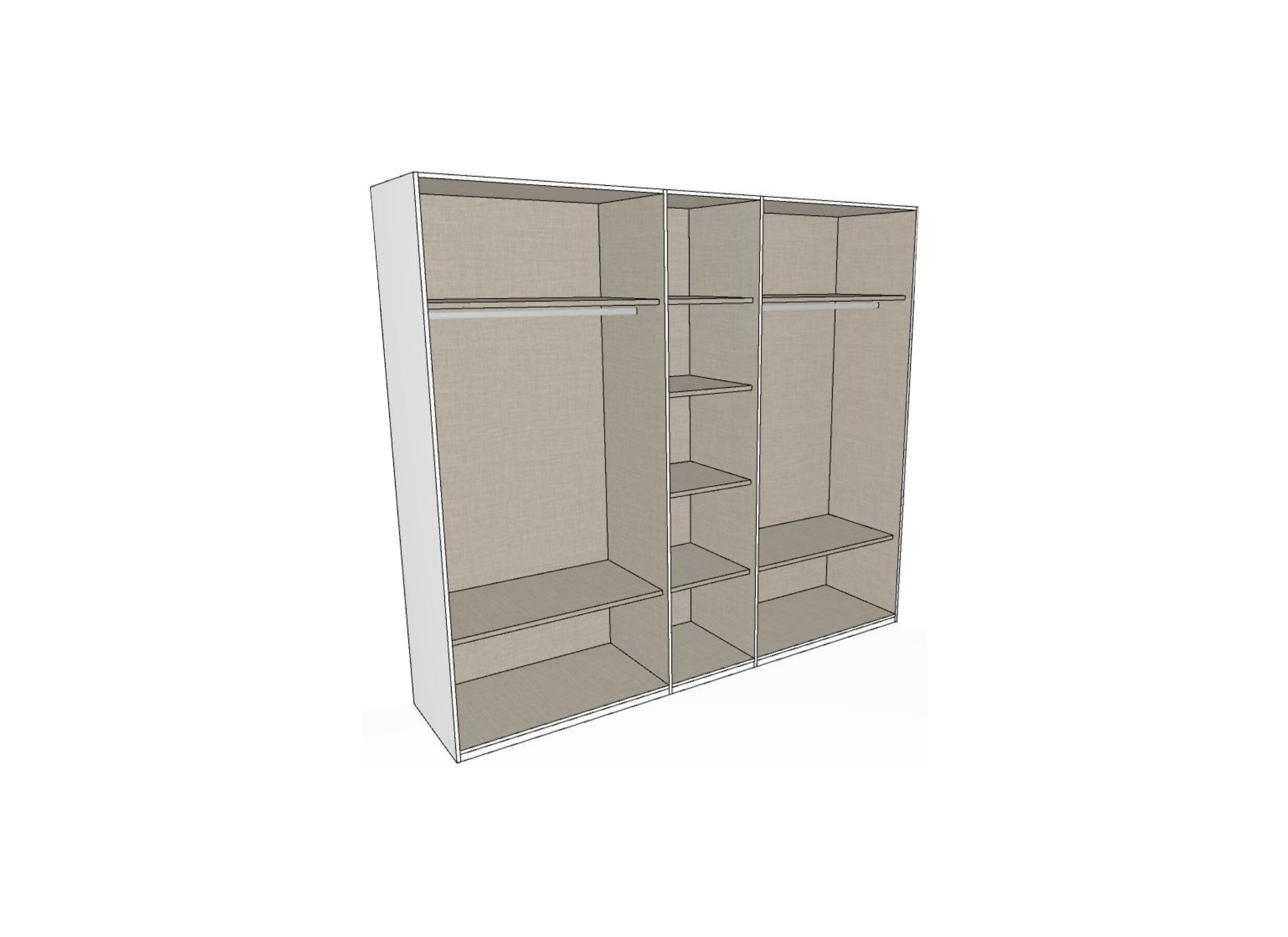 Disposition - Garde-robe Select 251cm - décor - blanc