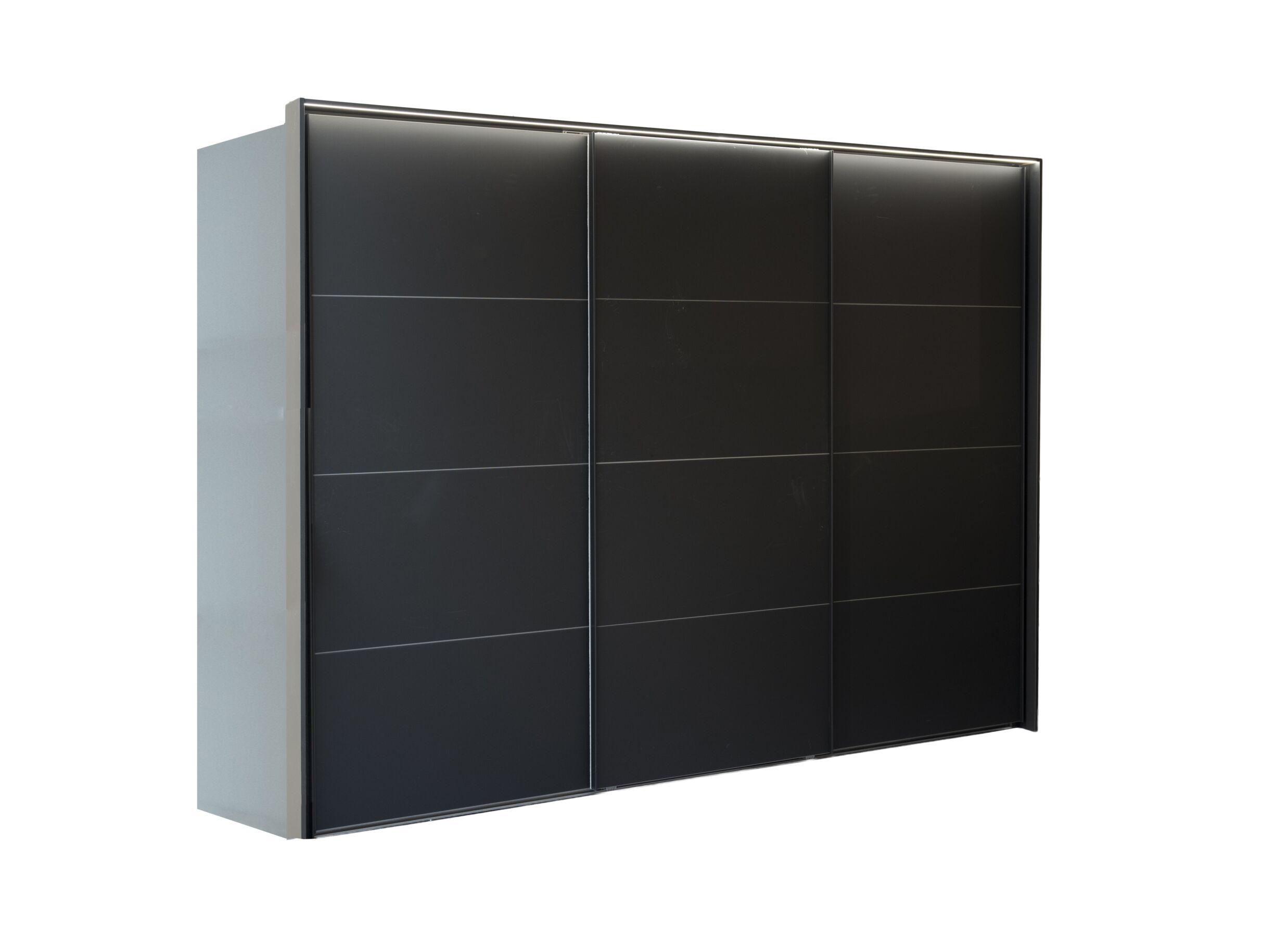 Schuifdeurkast 300cm - decor - zwart - Armoire à portes coulissantes 300cm - décor - noir