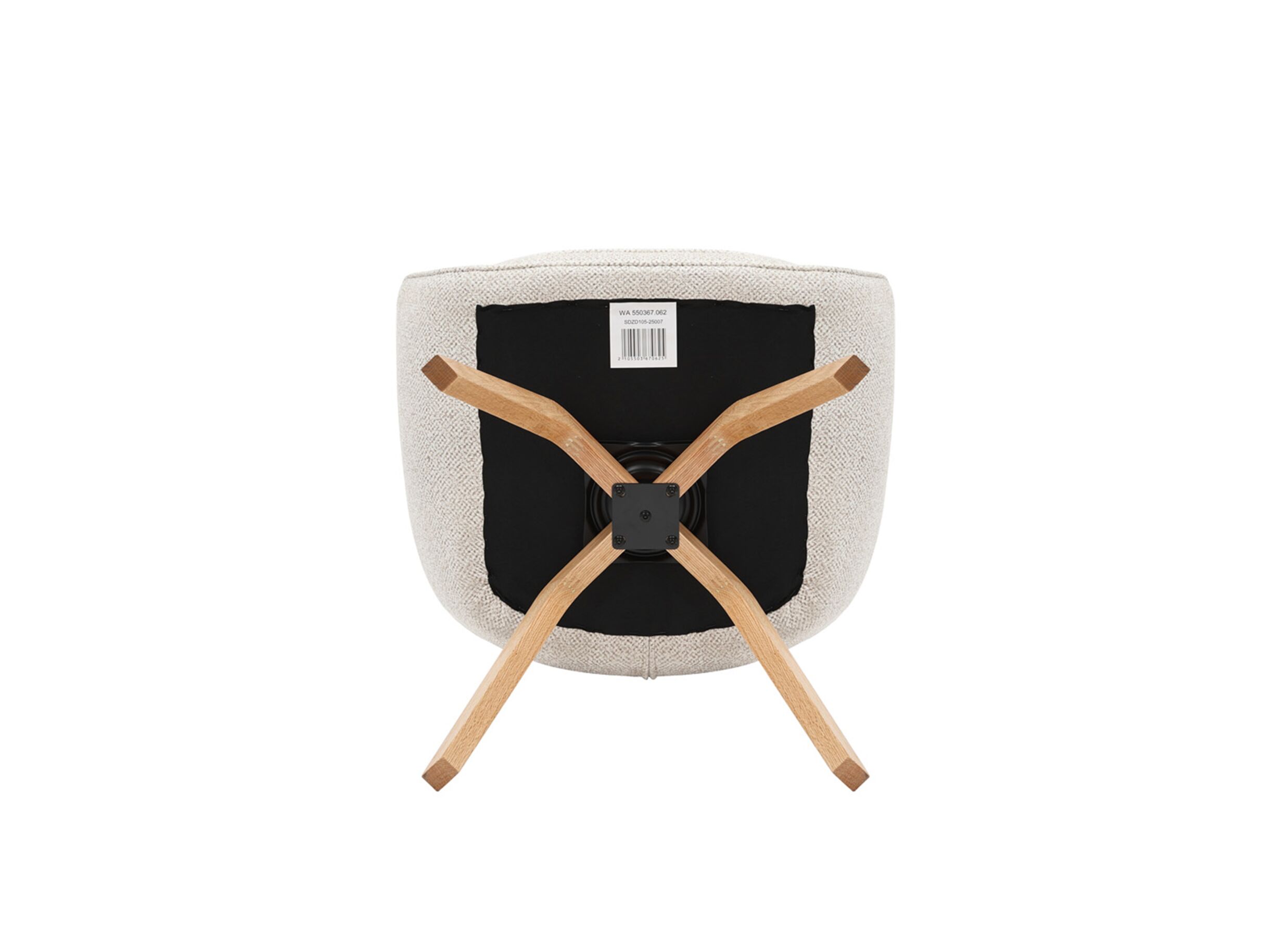 Detail - Chaise coque Tristan 63x62,5x86,5cm - fibre polyester - beige