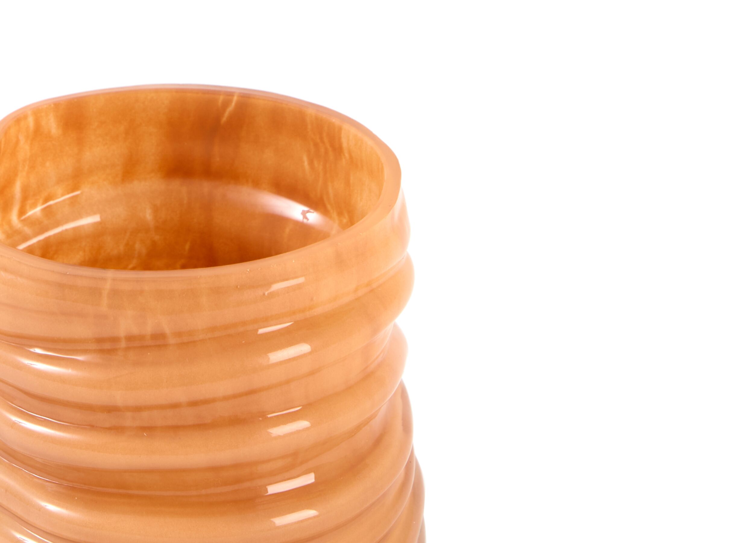 Detail - Photophore Milyan H10cm - verre - orange