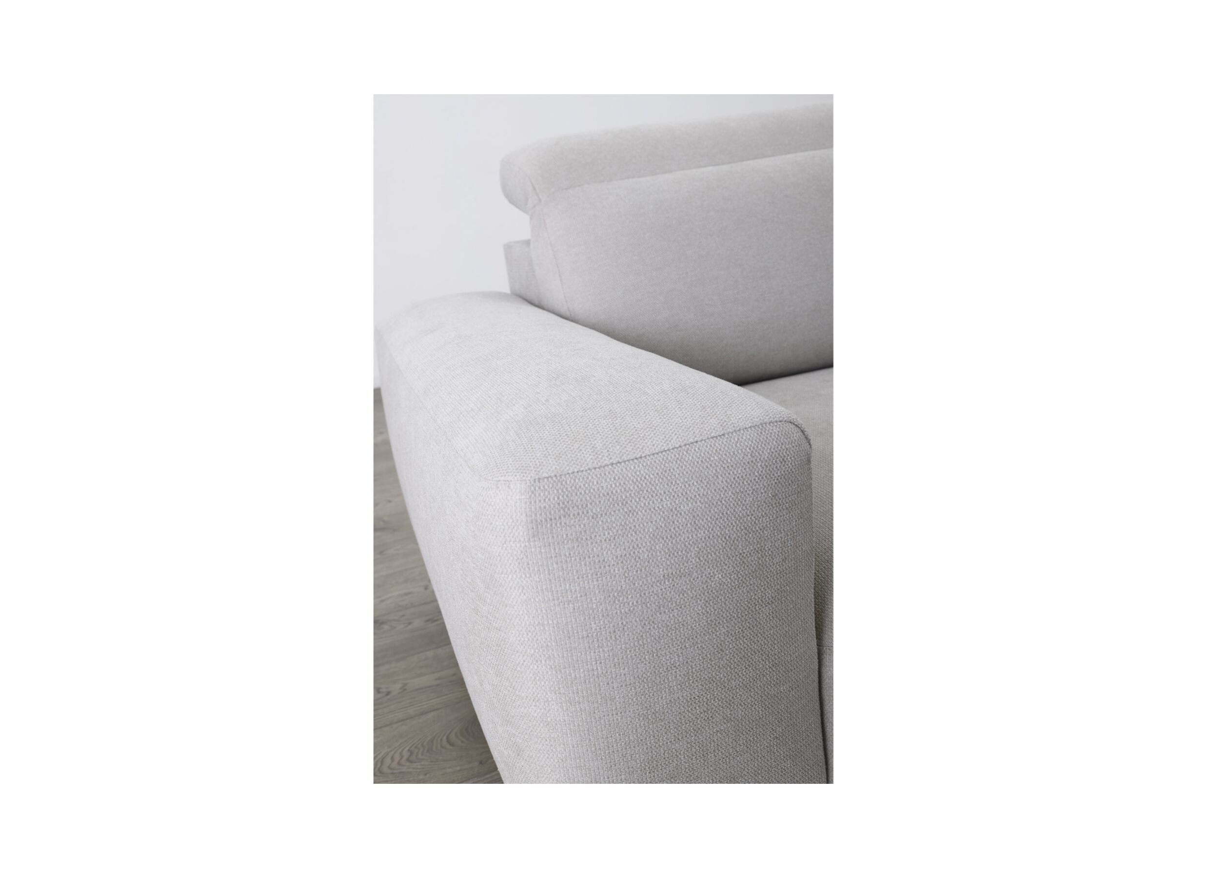 Detail - Canapé d'angle Forest 340x163cm - tissu - écru