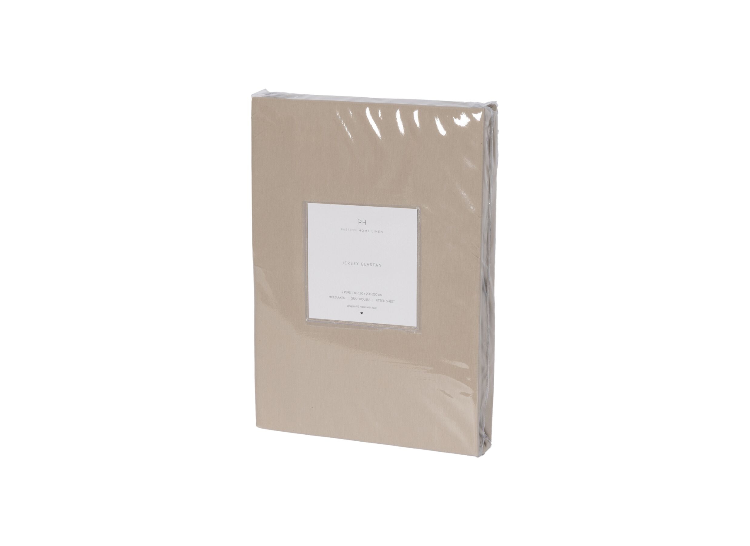 Plus Important - Drap-housse 140x200/160x220cm - jersey de coton - mocaccino