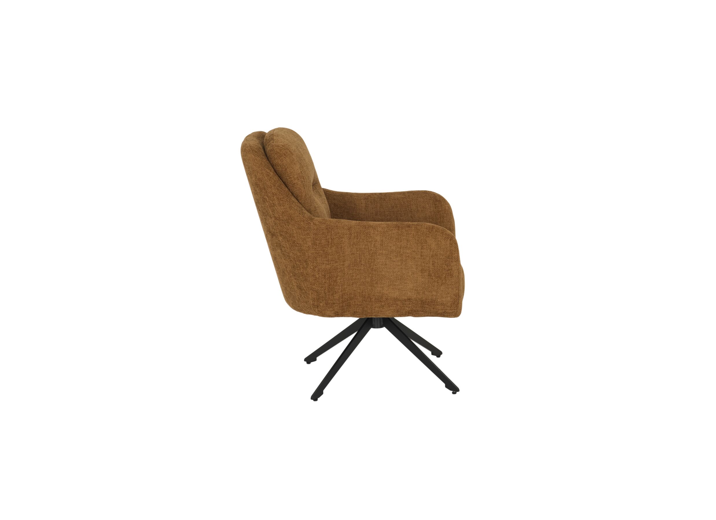 Aperçu - Fauteuil pivotant Skog 70x75x85cm - tissu - cognac