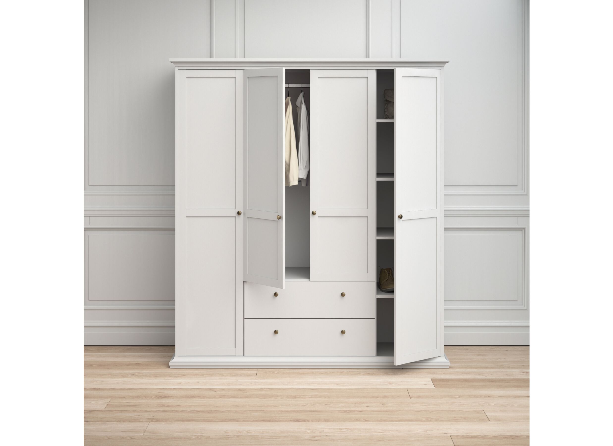 Garde-robe Paris 181cm - décor - blanc