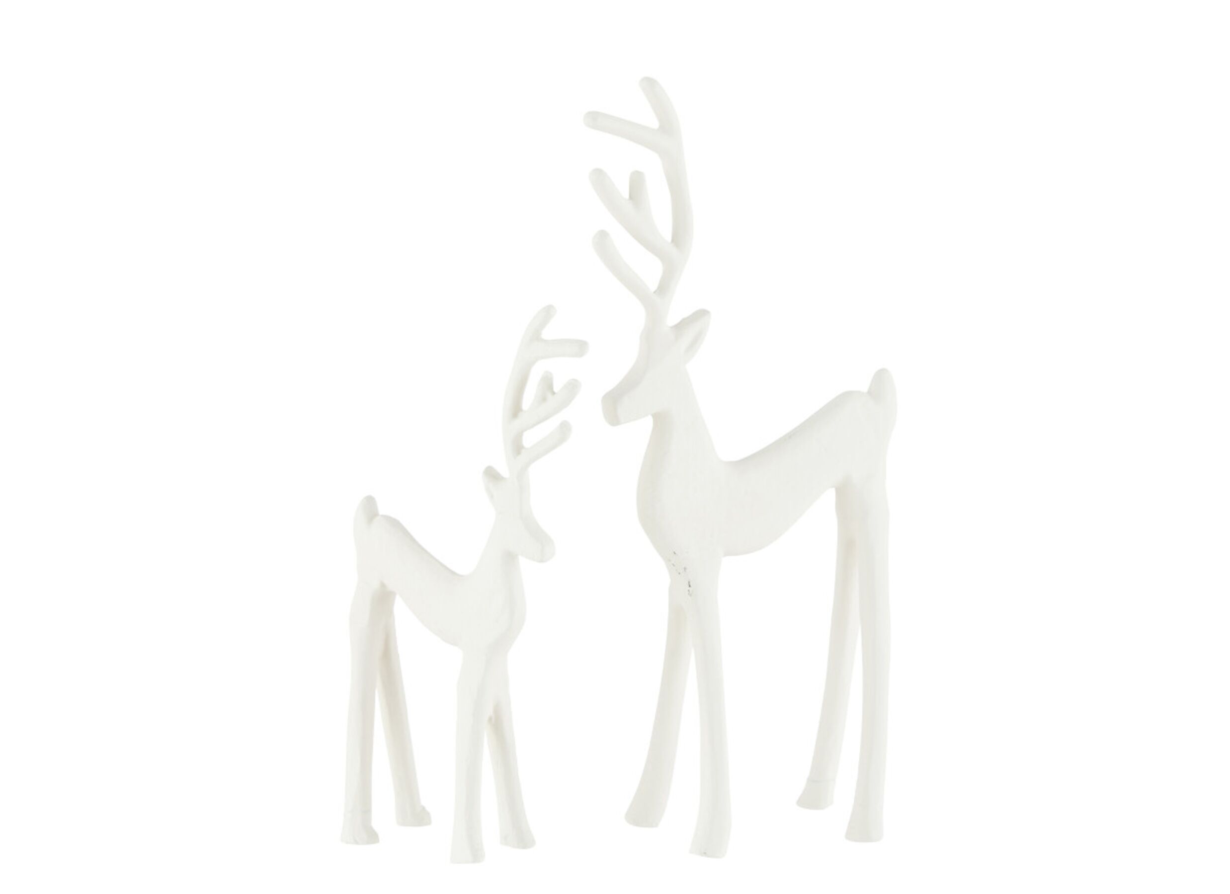 Aperçu - Décoration de Noël Renne 12x6x25,5cm - aluminium - blanc