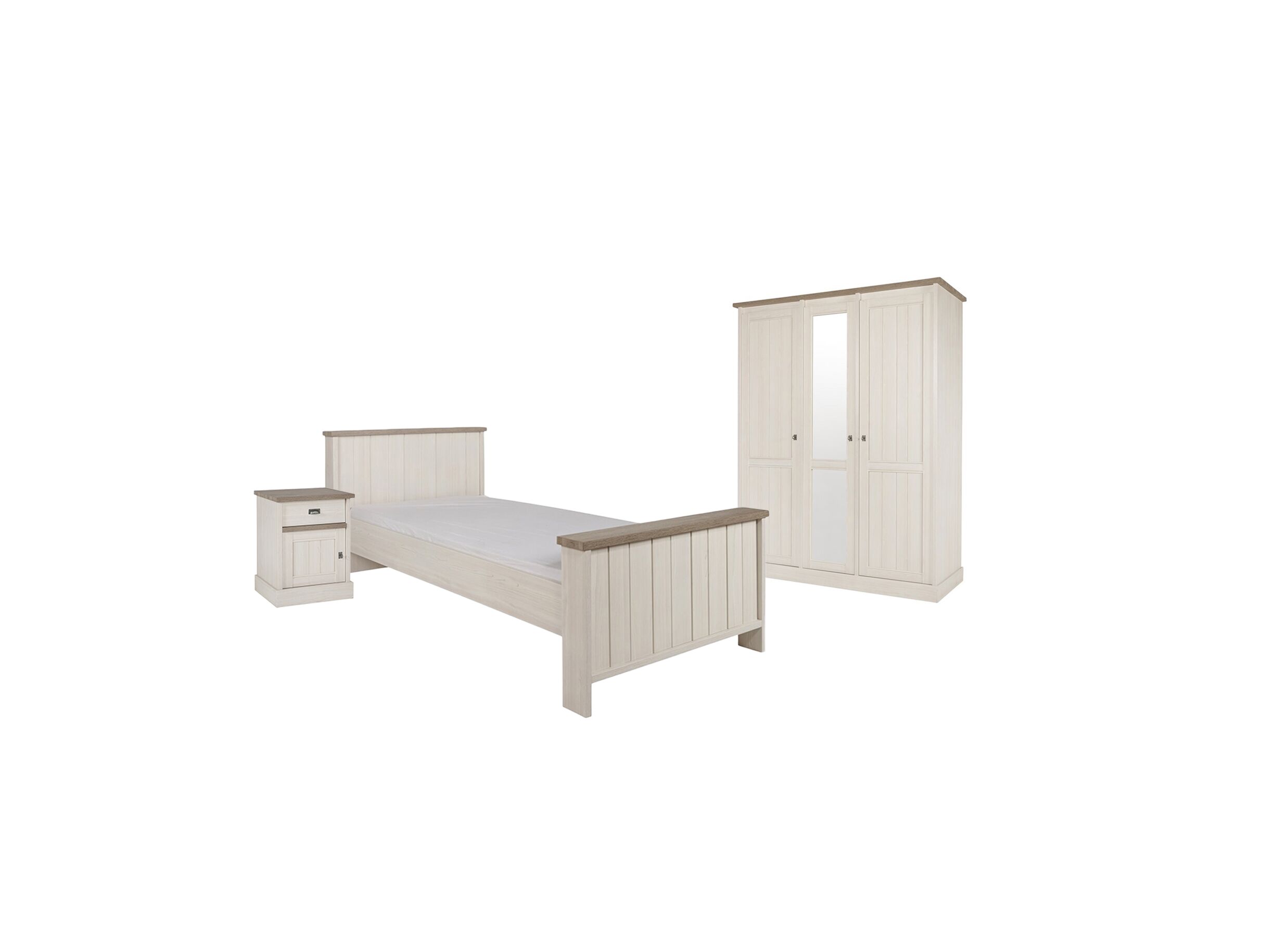 Plus Important - Chambre enfant avec armoire 2 portes crystal oak