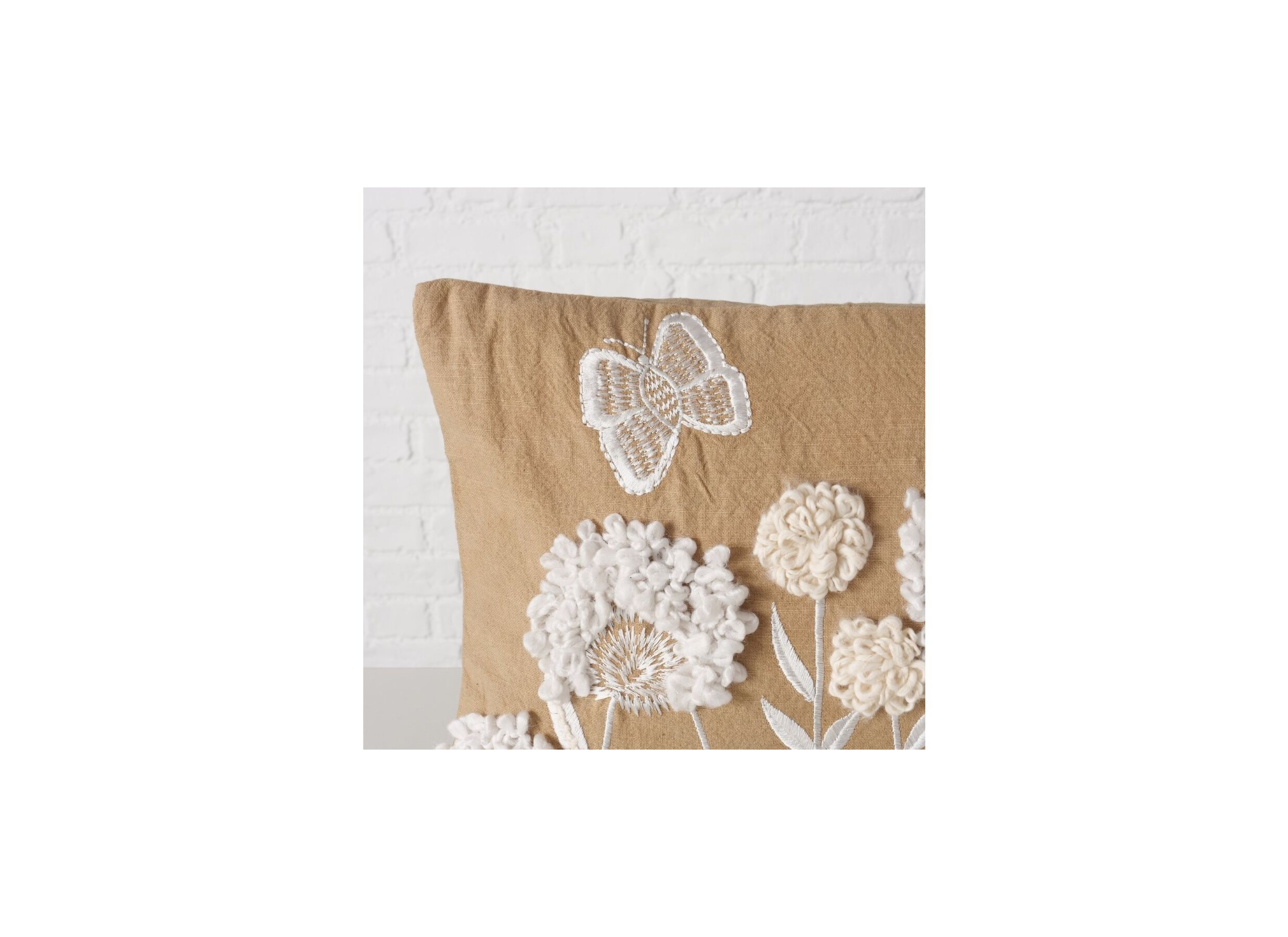 Detail - Coussin Marielle 49x29,3cm - coton - beige