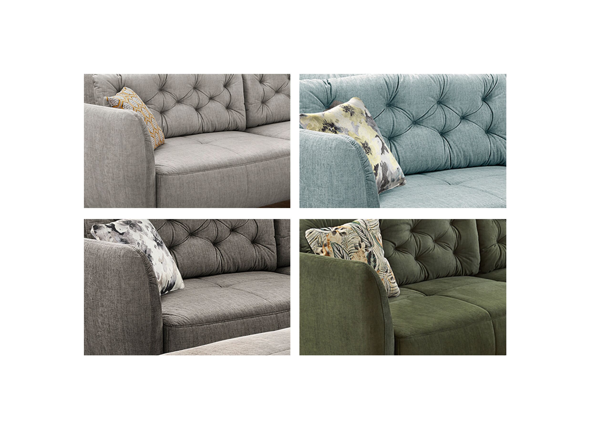 Hoeksalon Saulo 251x187cm - stof - lichtblauw