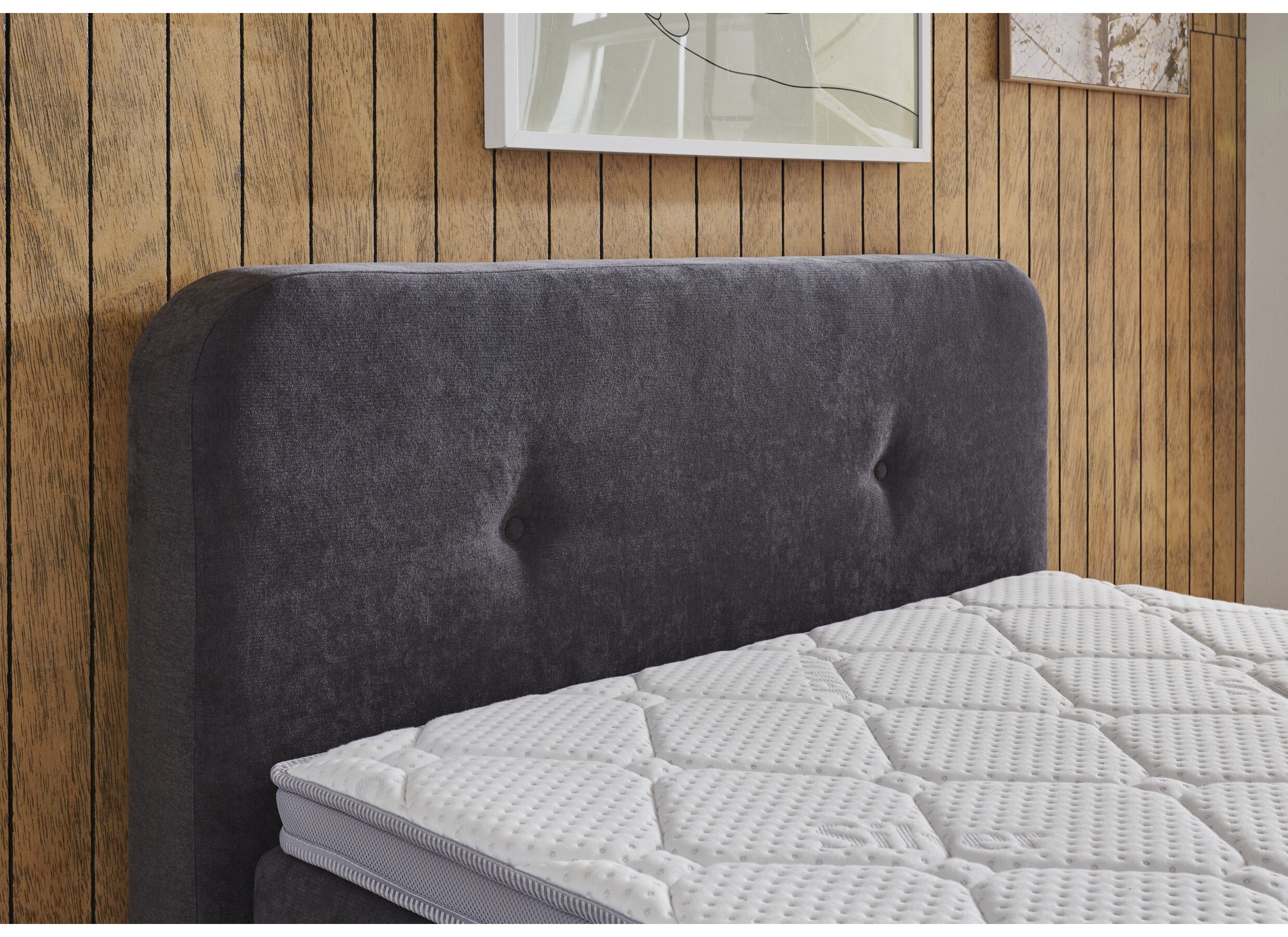 Detail - Boxspring BX1880 120x200cm avec rangement tissu gris