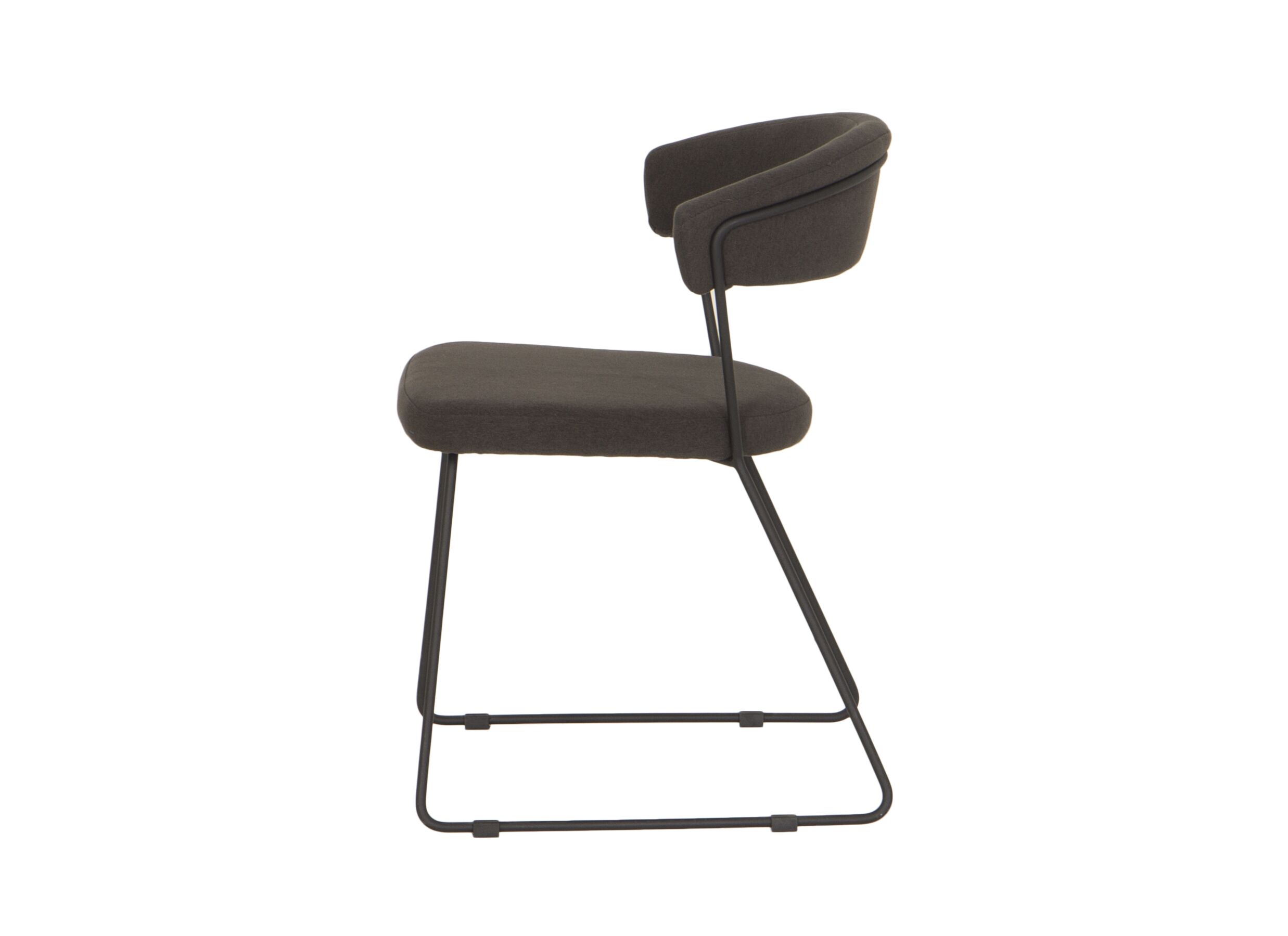 Stoel Viet 47,5x52,5x76cm - polyestervezel - donkergijs