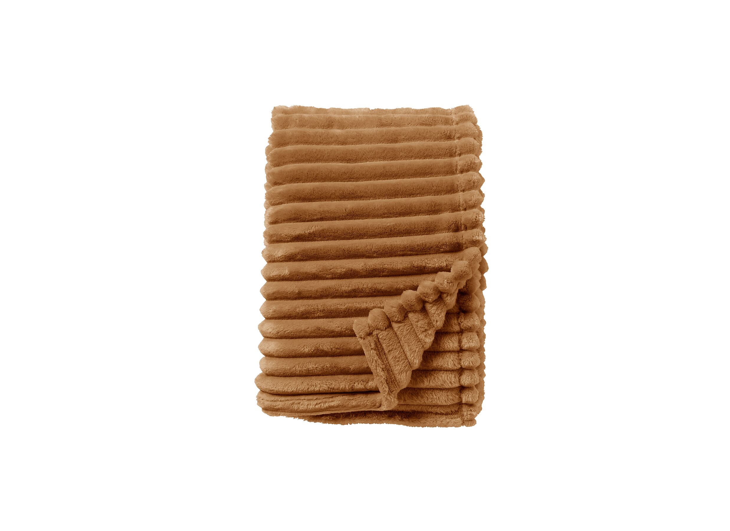 Plus Important - Plaid Ricky 150x200cm polyester tobacco brown