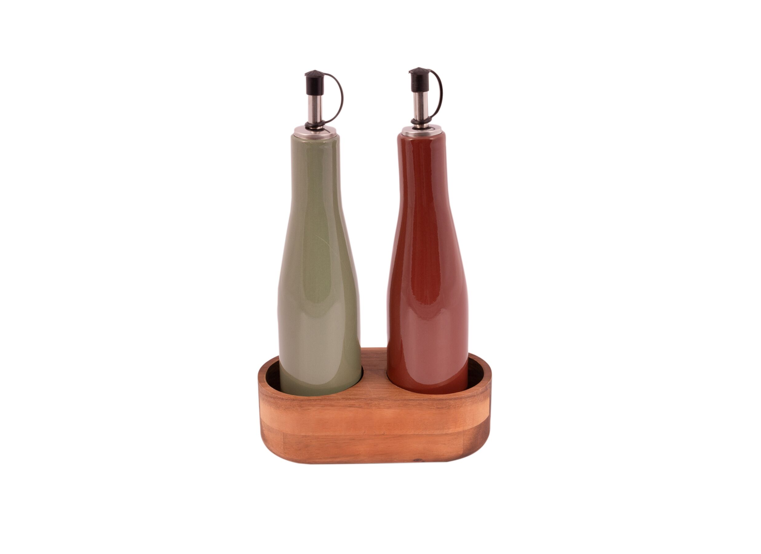 Olie en azijnstel Sharing H25cm - keramiek - multicolor - Bouteille huile et vinaigre Sharing H25cm - céramique - multicolore